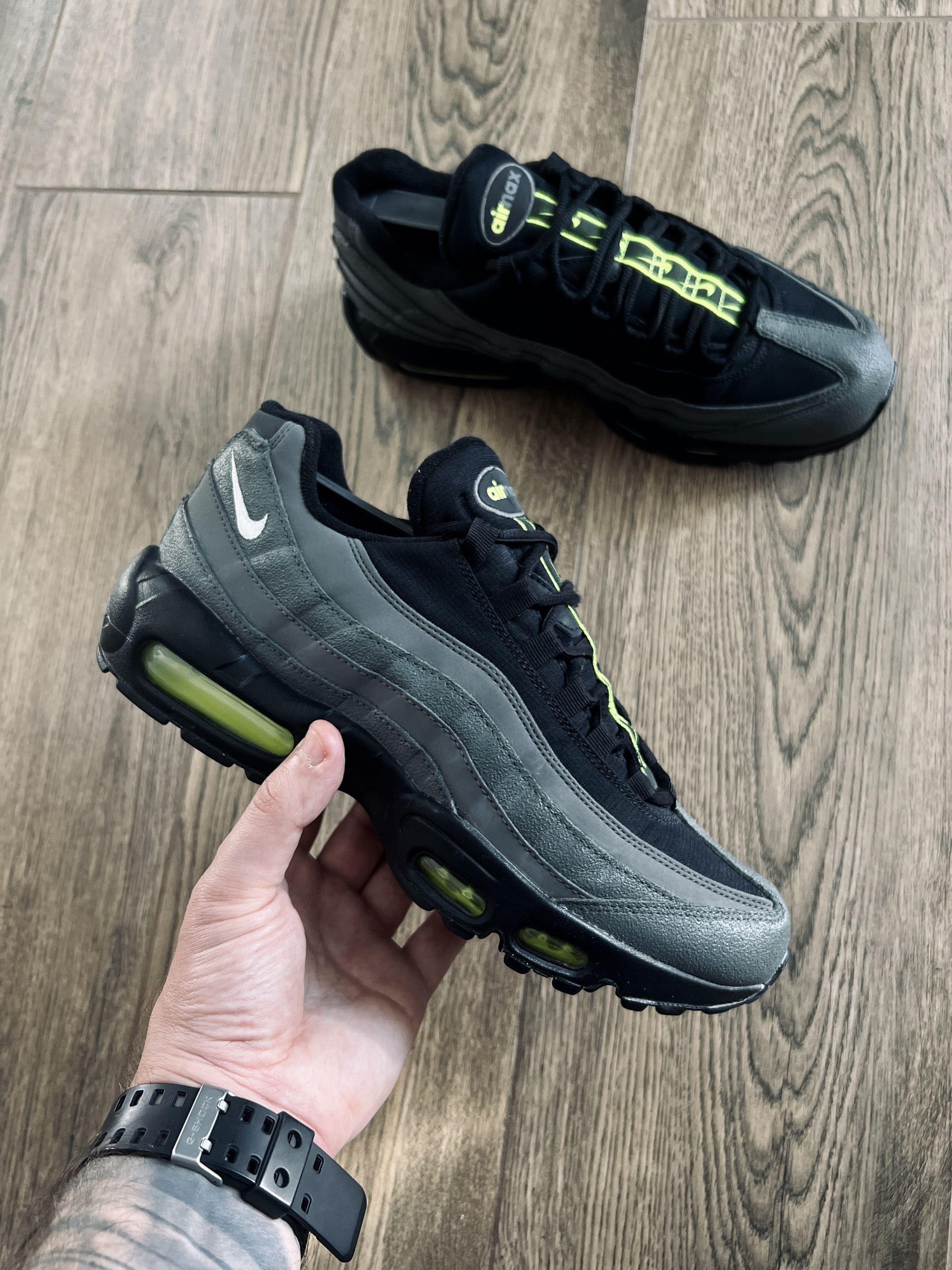 Shoes Nike Air Max 95 Grey Black Volt Reflektive Sneakers