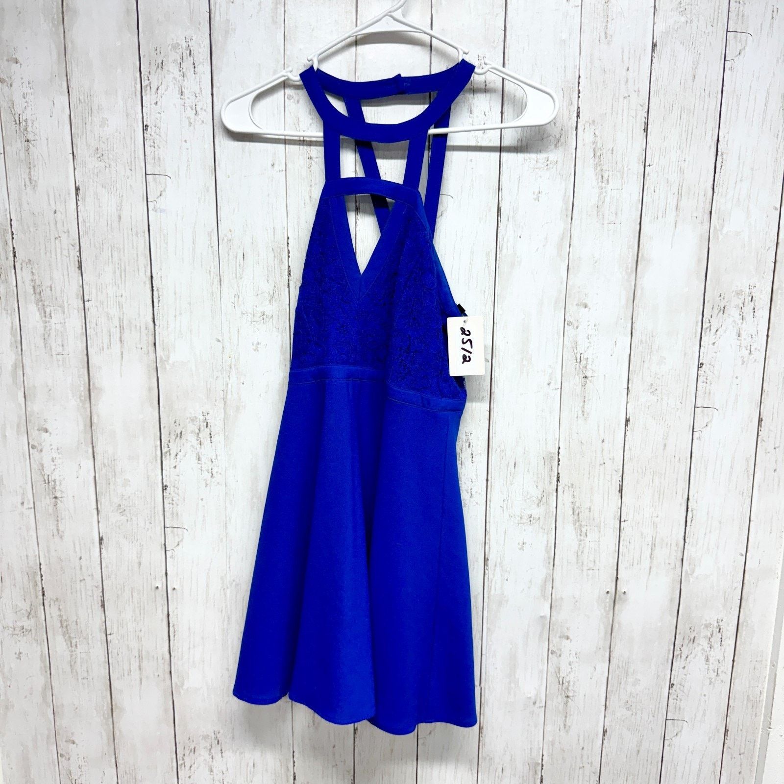 Other Lulus Dress Size XS Lace Halter Sleeveless Fit & Flare Mini | Grailed