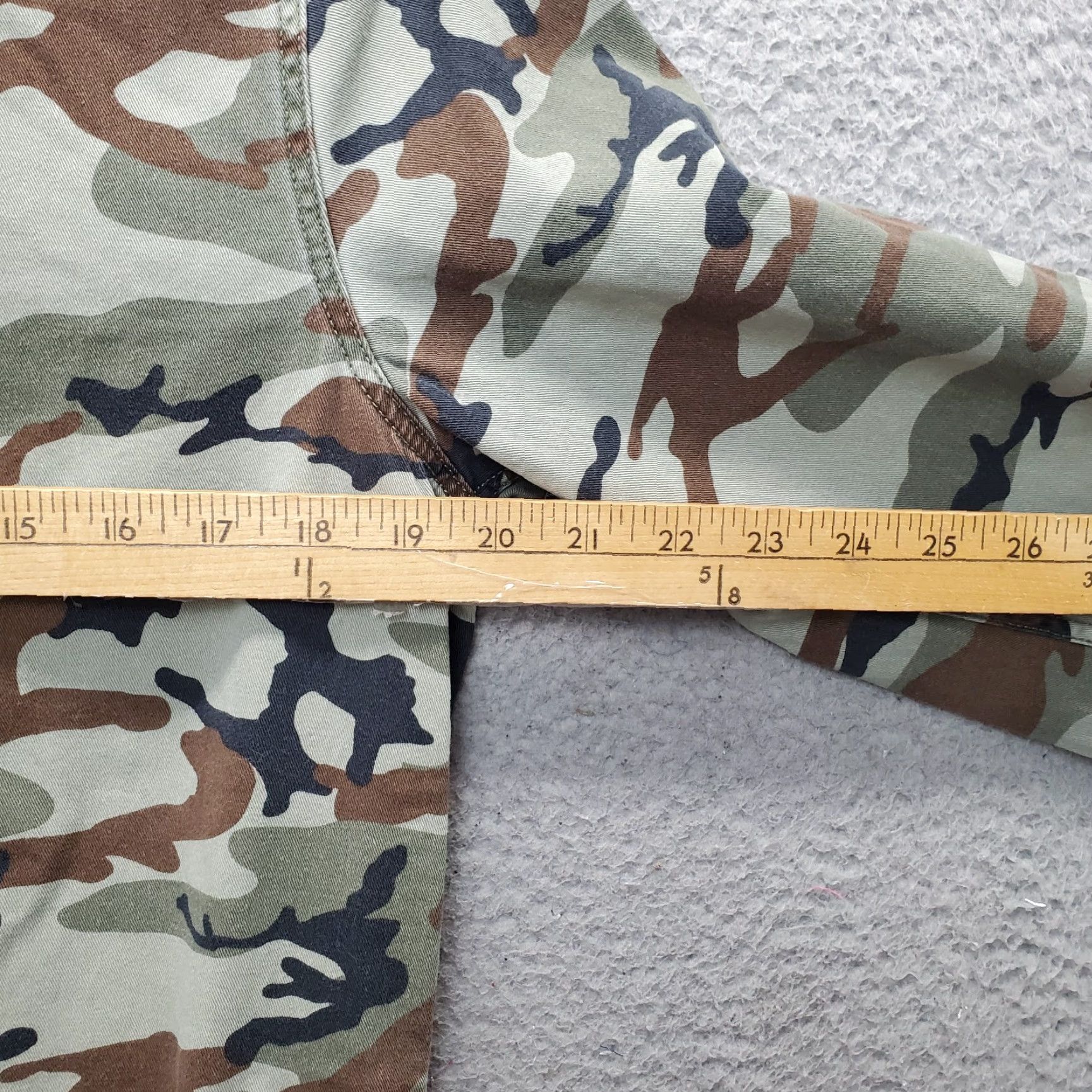 Pacsun PacSun Hooded Shirt Mens S Multi Camouflage Cotton Drawstring Button Up Size US S / EU 44-46 / 1 - 4 Thumbnail