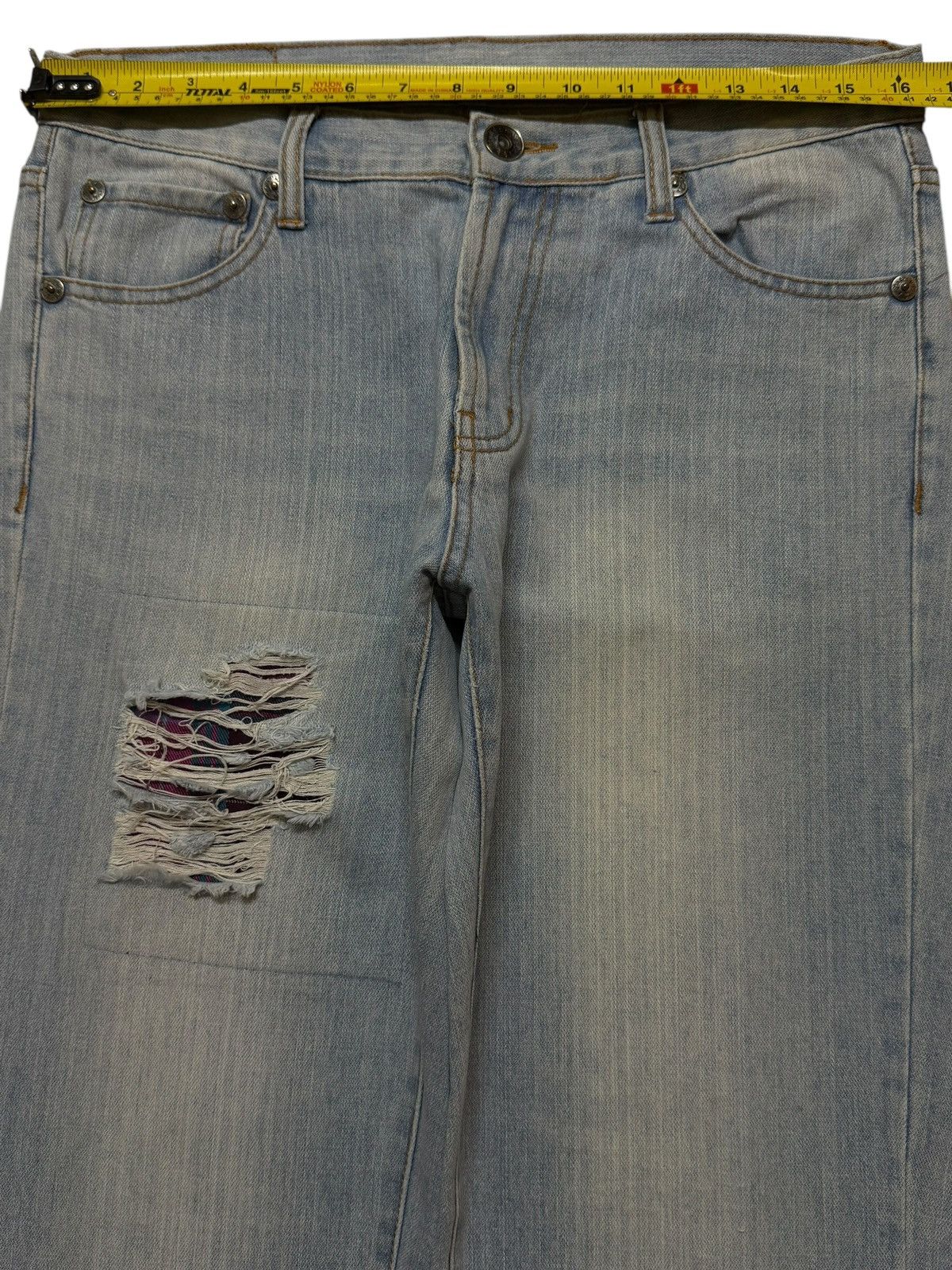 Kapital Vintage Y2K Japanese Brand Mud Wash Distressed Straight Leg Size US 32 / EU 48 - 8 Thumbnail