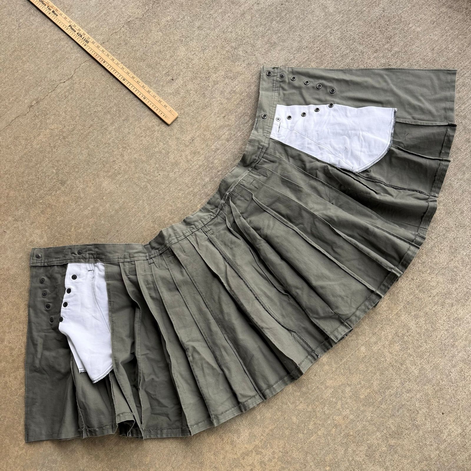 Vintage Utility Tactical Canvas Kilt Utilikilt Tandy Snap Cargo 36" Size US 36 / EU 52 - 7 Thumbnail