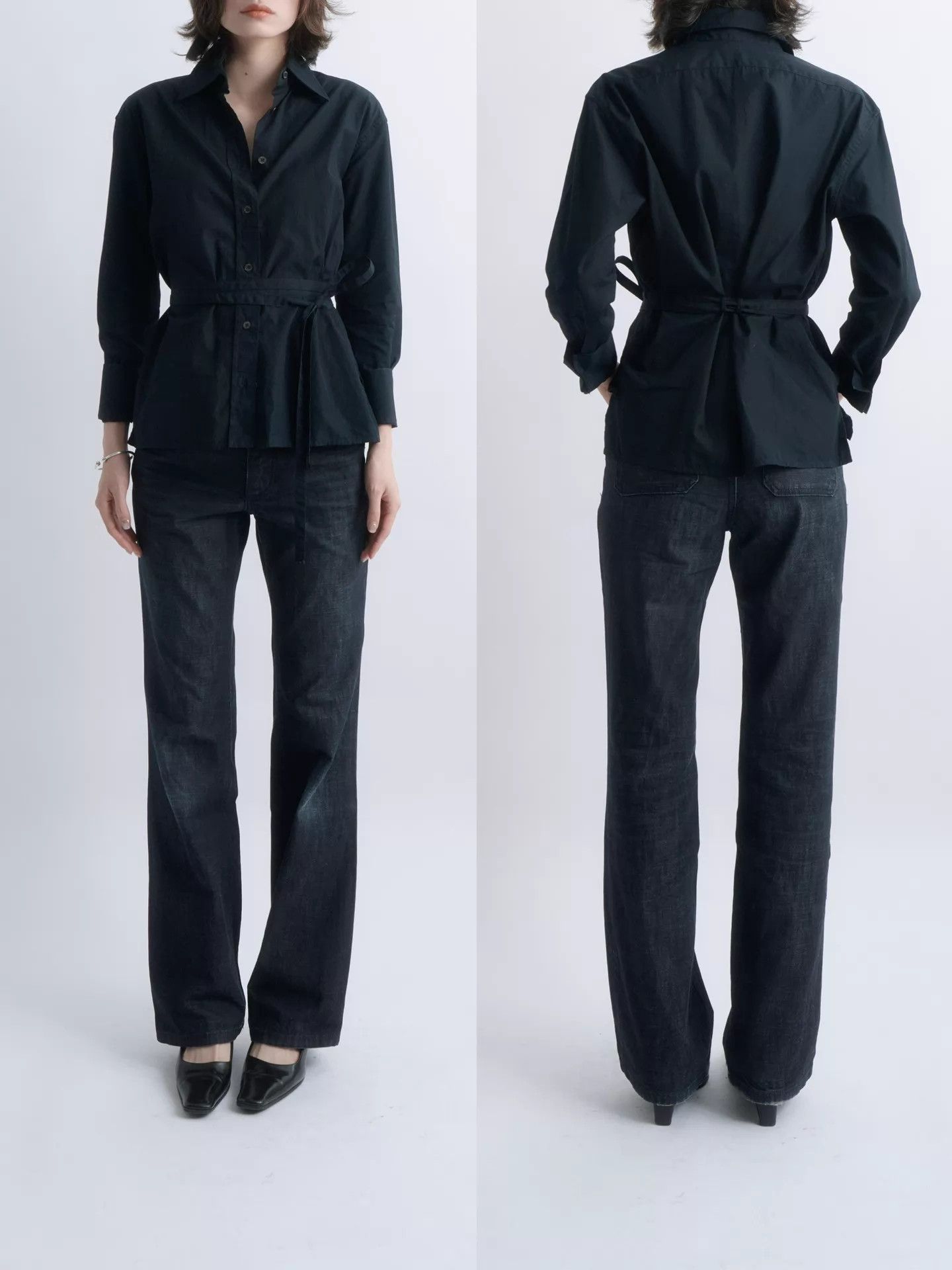 Gucci GUCCI by Tom Ford Black Tie-Waist Shirt 38 Size XS / US 0-2 / IT 36-38 - 5 Thumbnail