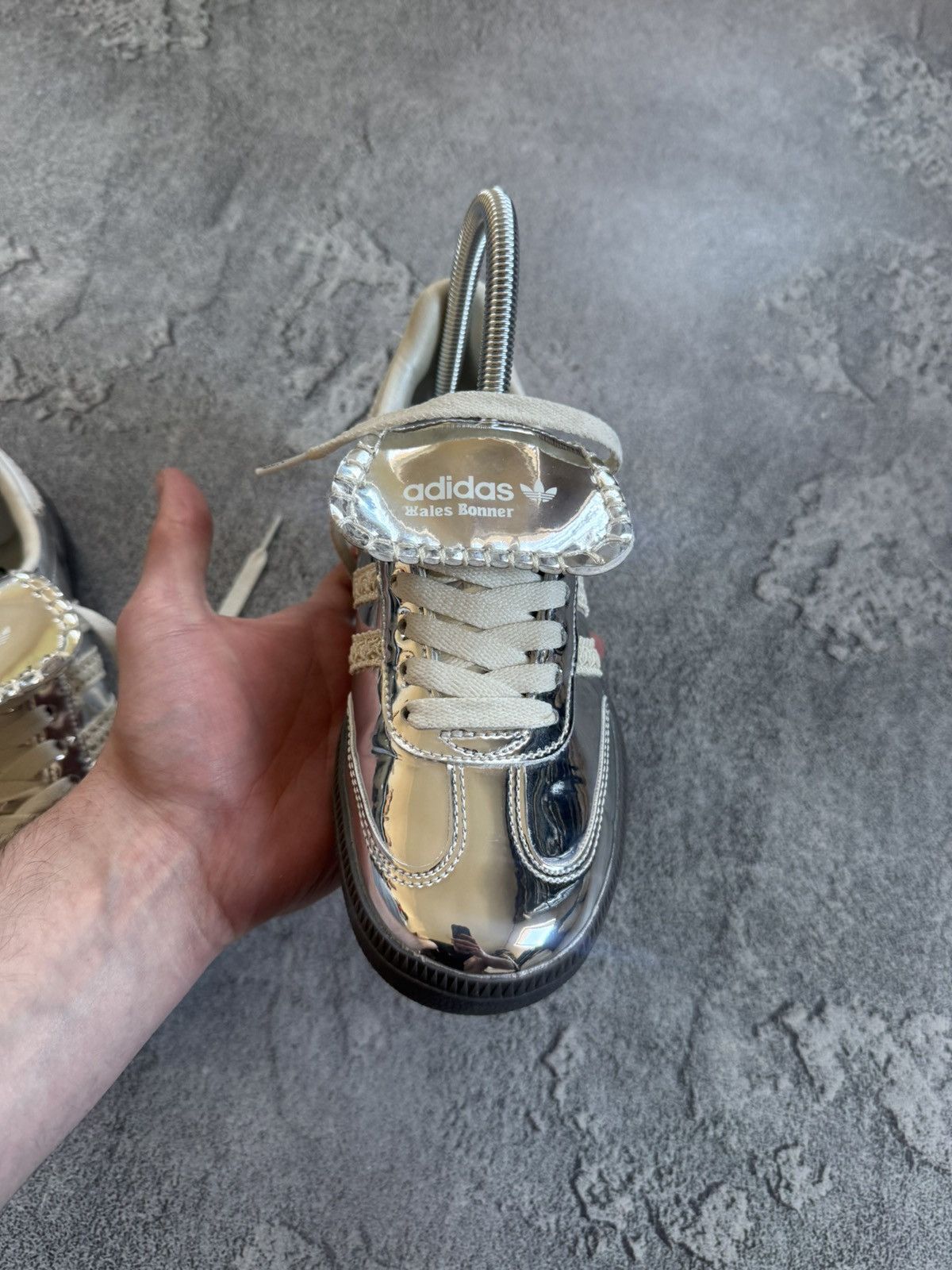 Adidas Wales Bonner & Adidas samba US5 silver metallic low sneakers Size US 5 / IT 35 - 9 Thumbnail