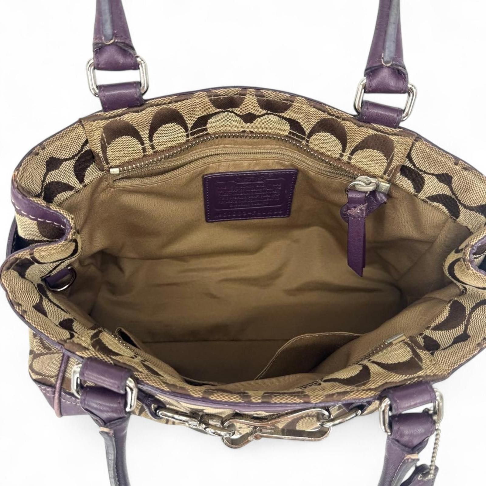 Coach Coach - Signature Canvas Leather Handbag Size ONE SIZE - 7 Thumbnail