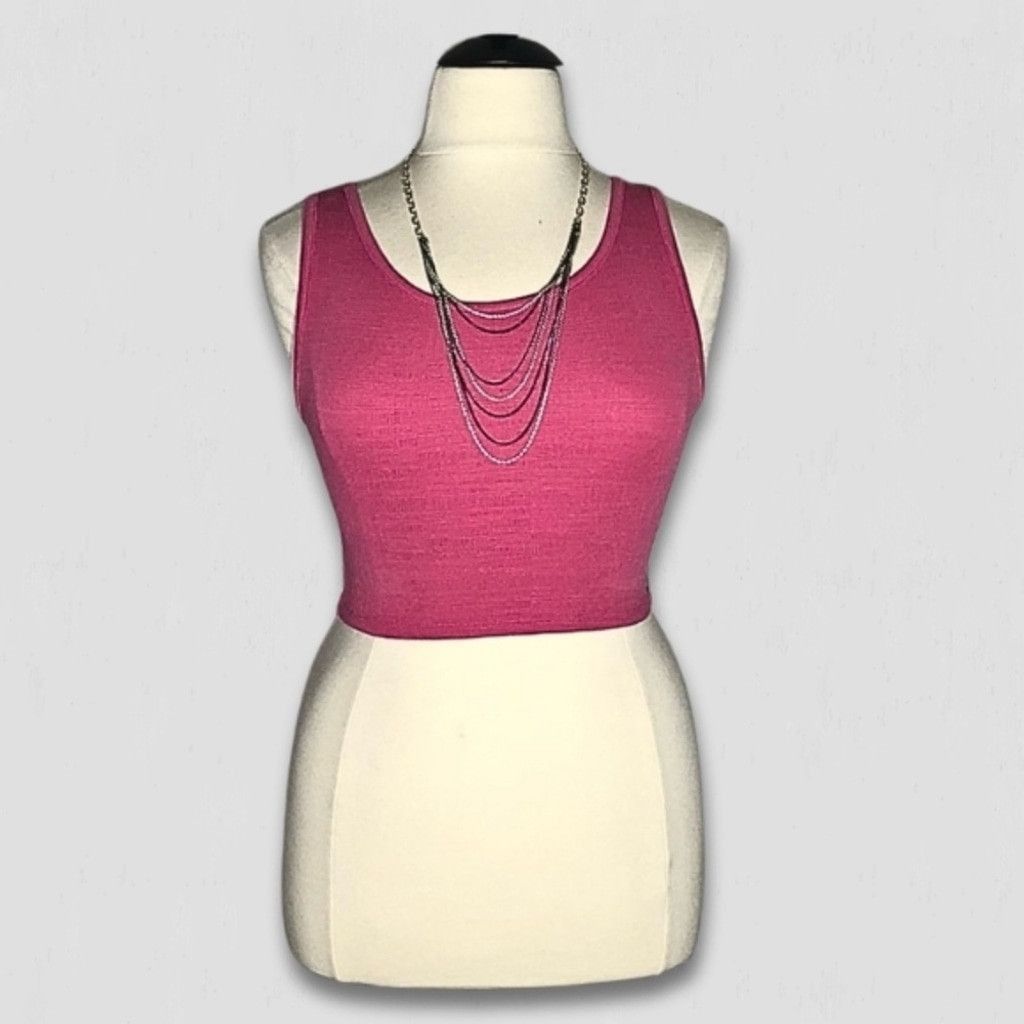 Vintage Y2K Roxy Crop Top Cut-Out Back Pull-On Soft Hot Pink sz XL Size XL / US 12-14 / IT 48-50 - 3 Thumbnail