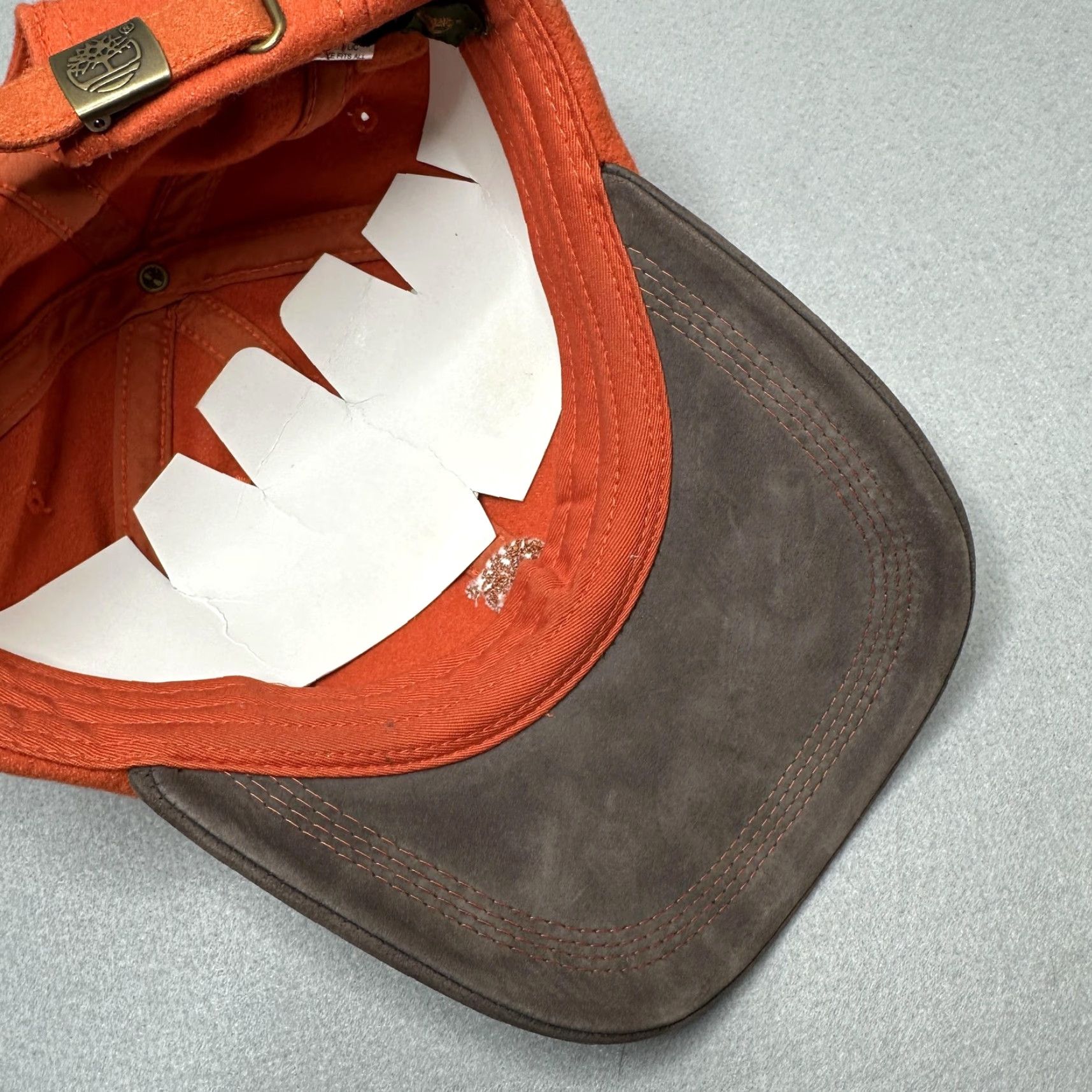 Timberland VINTAGE Timberland Hat Cap Strap Back Men One Size Orange Wool Suede Brim Baseball Cap Outdoor Adjustable Mens Size ONE SIZE - 6 Thumbnail