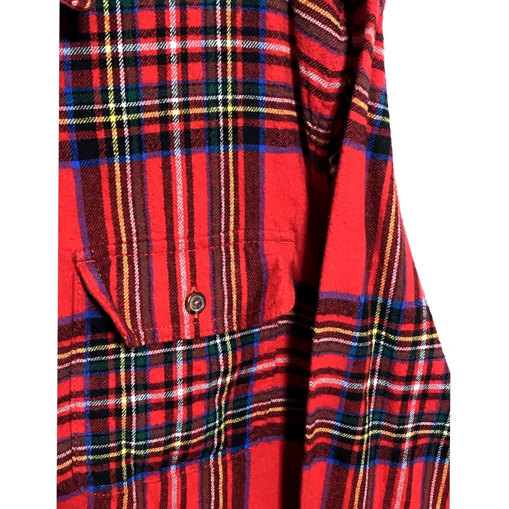 Old Navy VINTAGE Old Navy Shirt Mens XL Regular Fit Flannel Button-Up Plaid Red Western Barn Lumberjack Size US XL / EU 56 / 4 - 3 Thumbnail