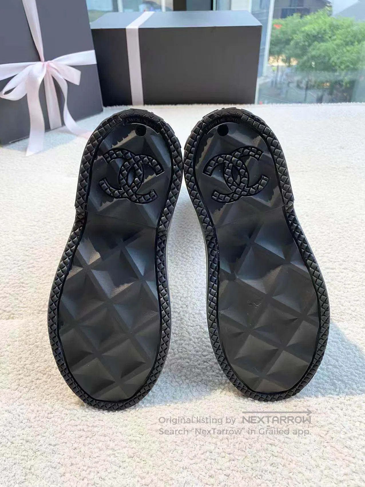 Chanel Chanel Black double Clogo long rain boots| Size US 4.5 / IT 34.5 - 6 Thumbnail