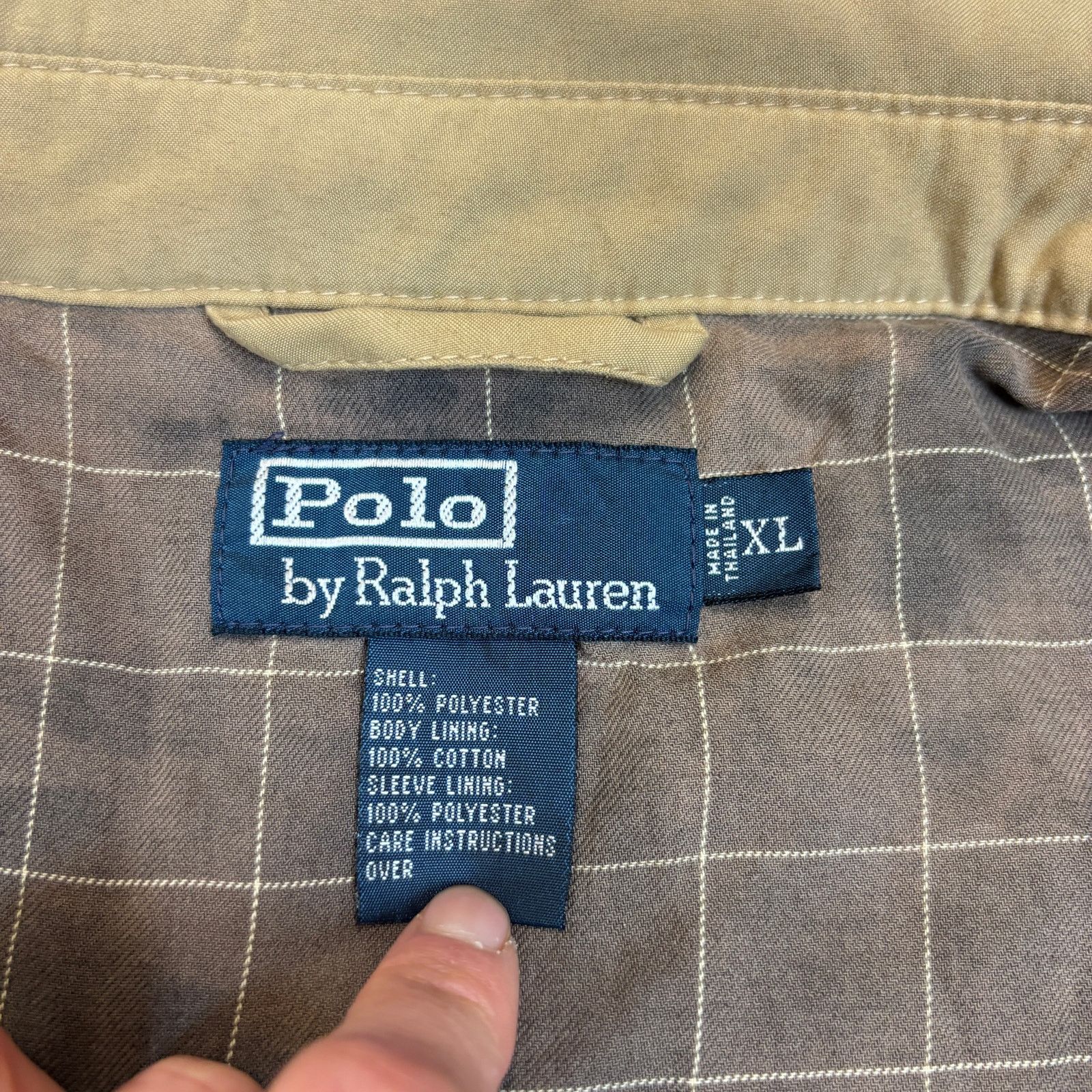 Polo Ralph Lauren × Vintage VTG Polo Ralph Lauren Plaid Lined Full Zip Bomber Men's XL Size US XL / EU 56 / 4 - 4 Thumbnail