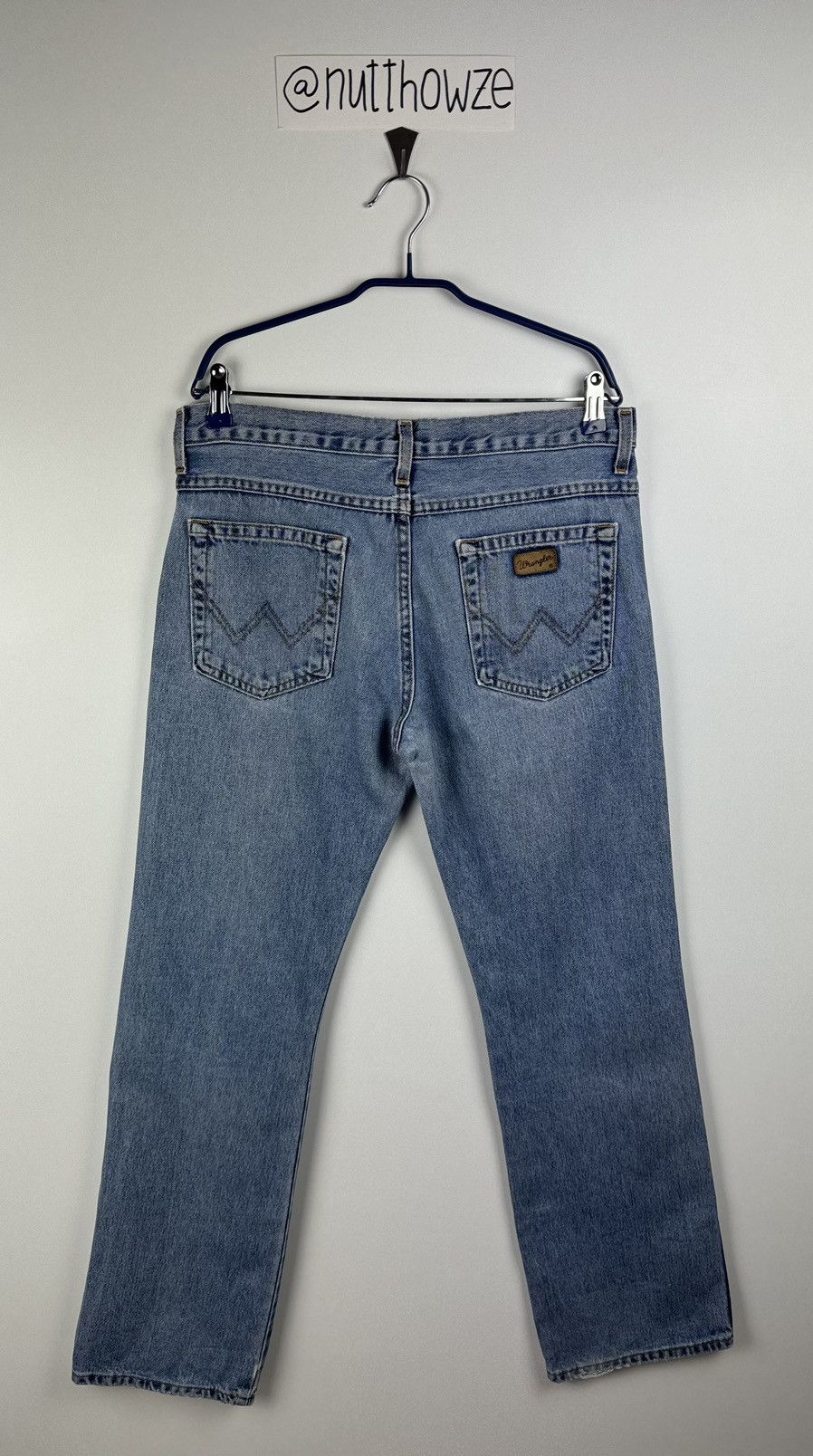 Vintage Essential Wrangler Regular Fit Light Wash Cotton Denim Jeans Size US 32 / EU 48 - 2 Thumbnail