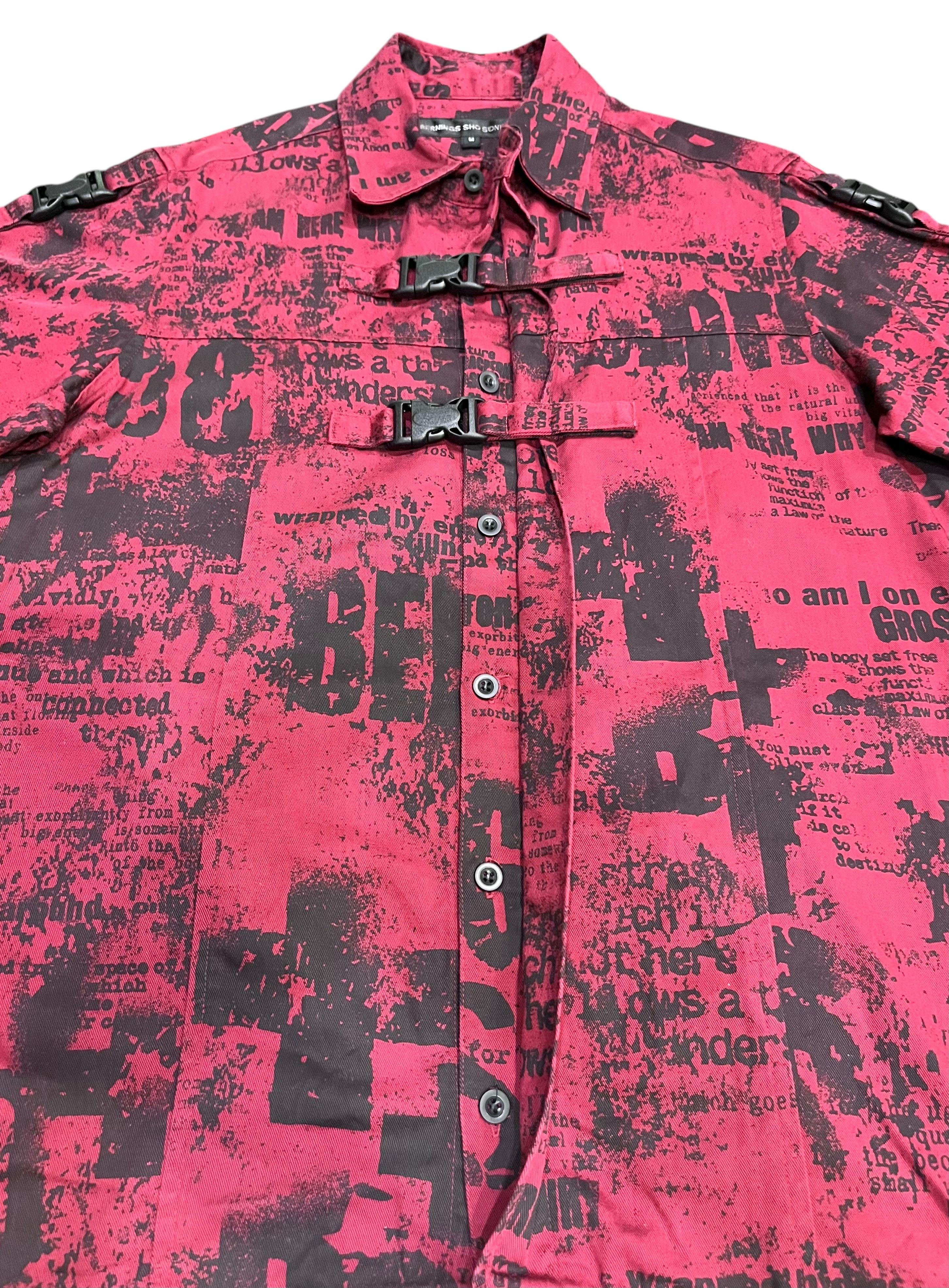 BERNINGS SHO 🔥 Vintage BERNINGS SHO Punk Poem Bondage Buckle Longsleeve Size US S / EU 44-46 / 1 - 3 Thumbnail