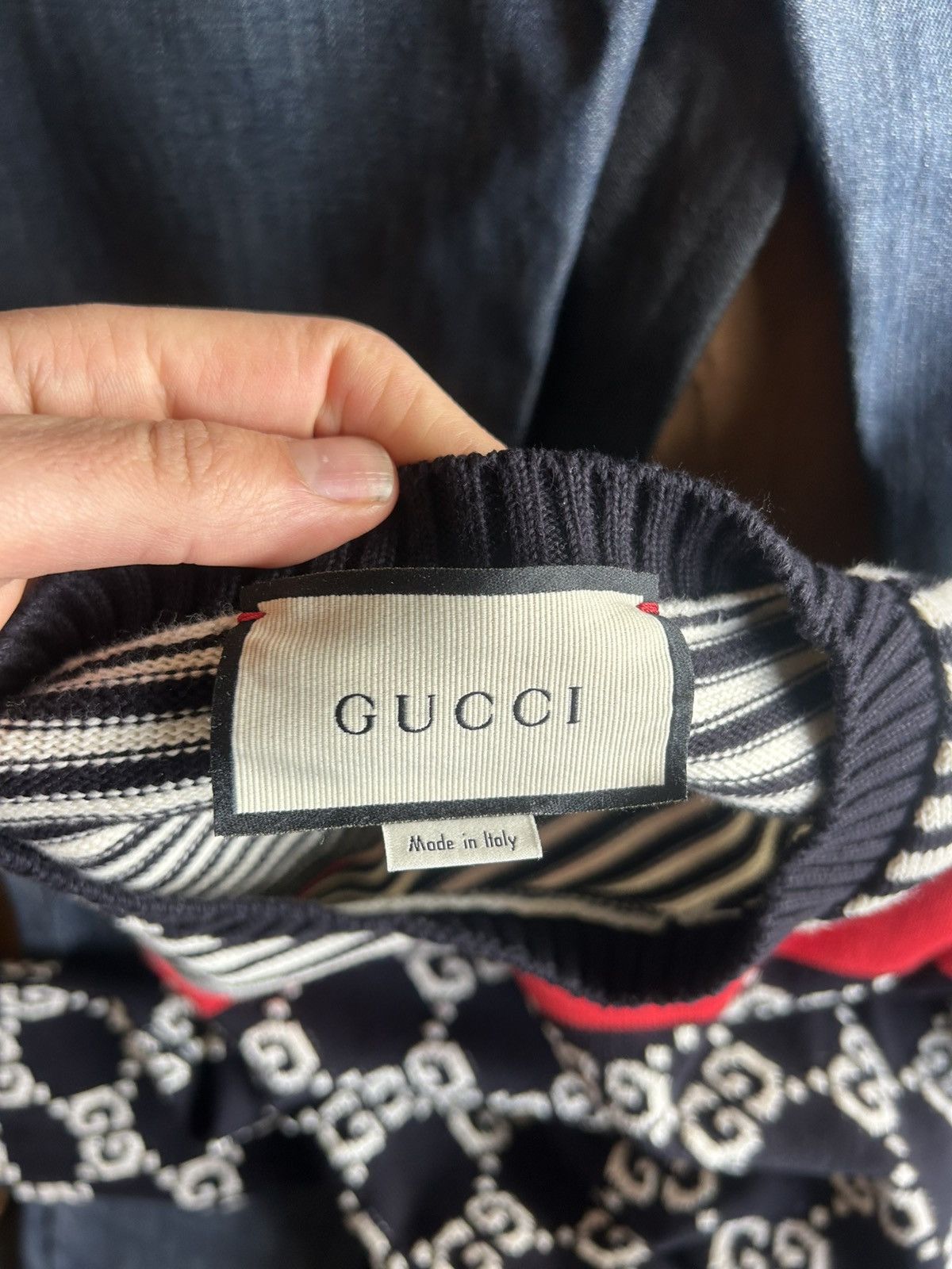 Gucci Gucci Cotton Sweater with GG Monogram - Size M Size US M / EU 48-50 / 2 - 9 Thumbnail