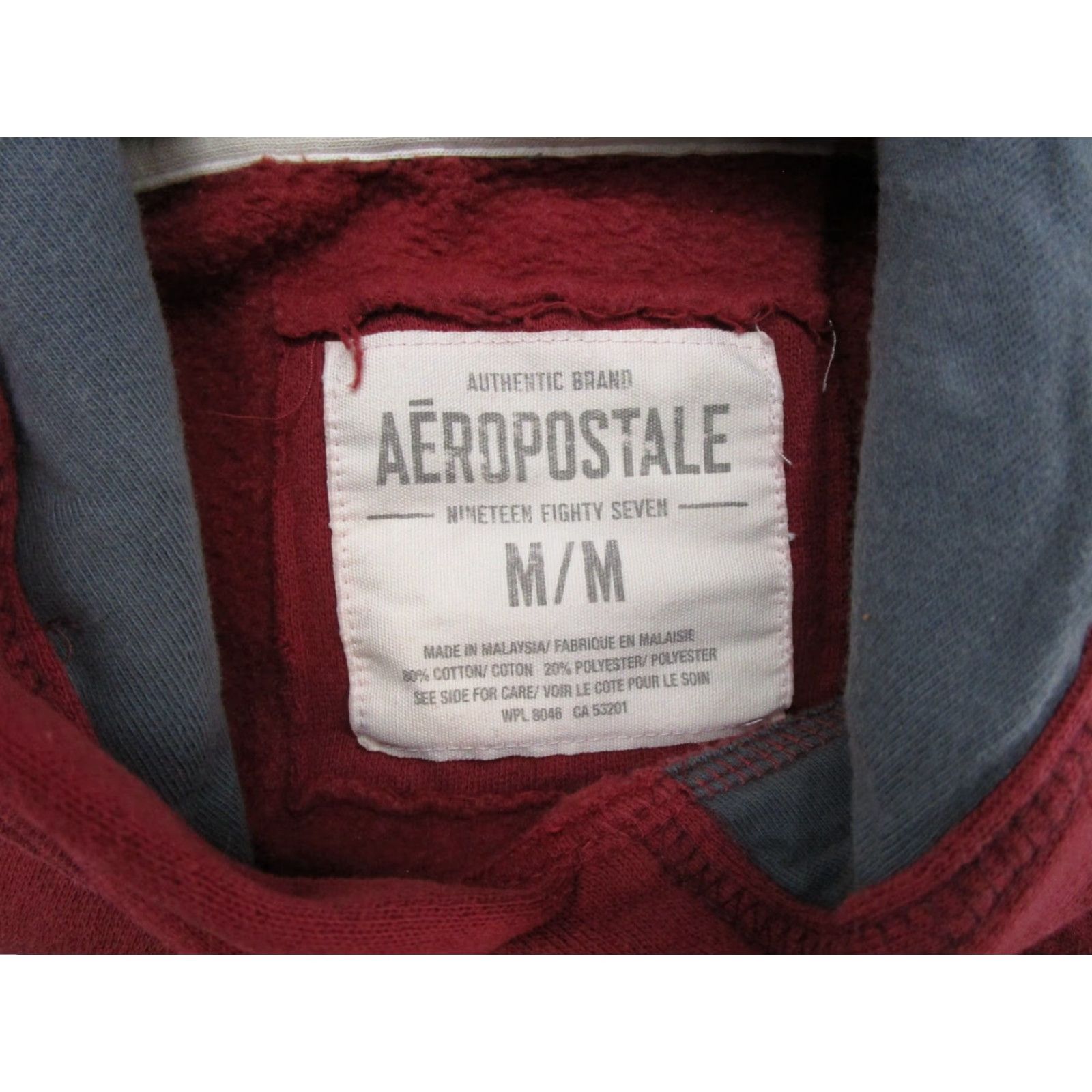 Aeropostale VINTAGE Aeropostale Hoodie Mens Medium Red Y2K Spell Out Sports Pullover Sweatshirt Size US M / EU 48-50 / 2 - 3 Thumbnail