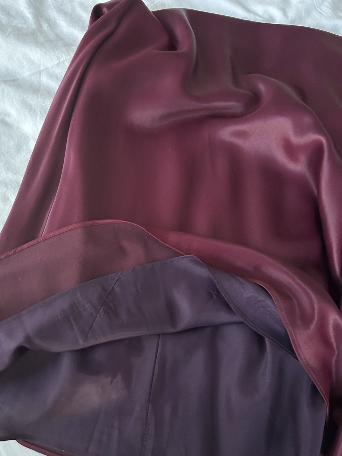 Vintage Onyx Nite Burgundy Satin Gown - Size 6 Size S / US 4 / IT 40 - 6 Thumbnail