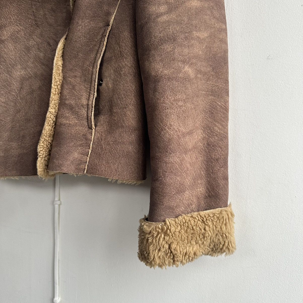 Armani Armani Jeans Suede sheepskin l Fur Faux Jacket Size S / US 4 / IT 40 - 11 Thumbnail