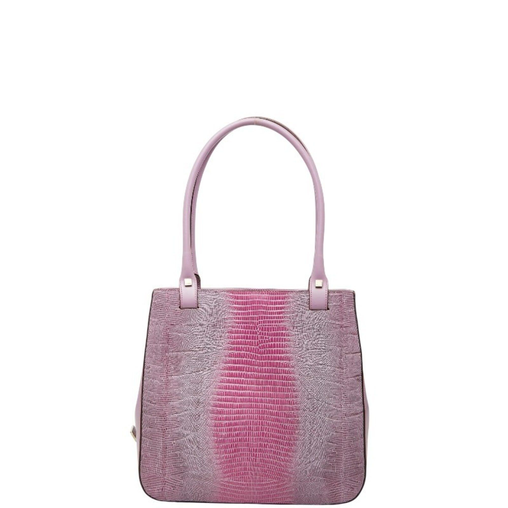 Salvatore Ferragamo Salvatore Ferragamo Tote Bag Shoulder Purple Embossed Leather Women's Size ONE SIZE - 1 Thumbnail