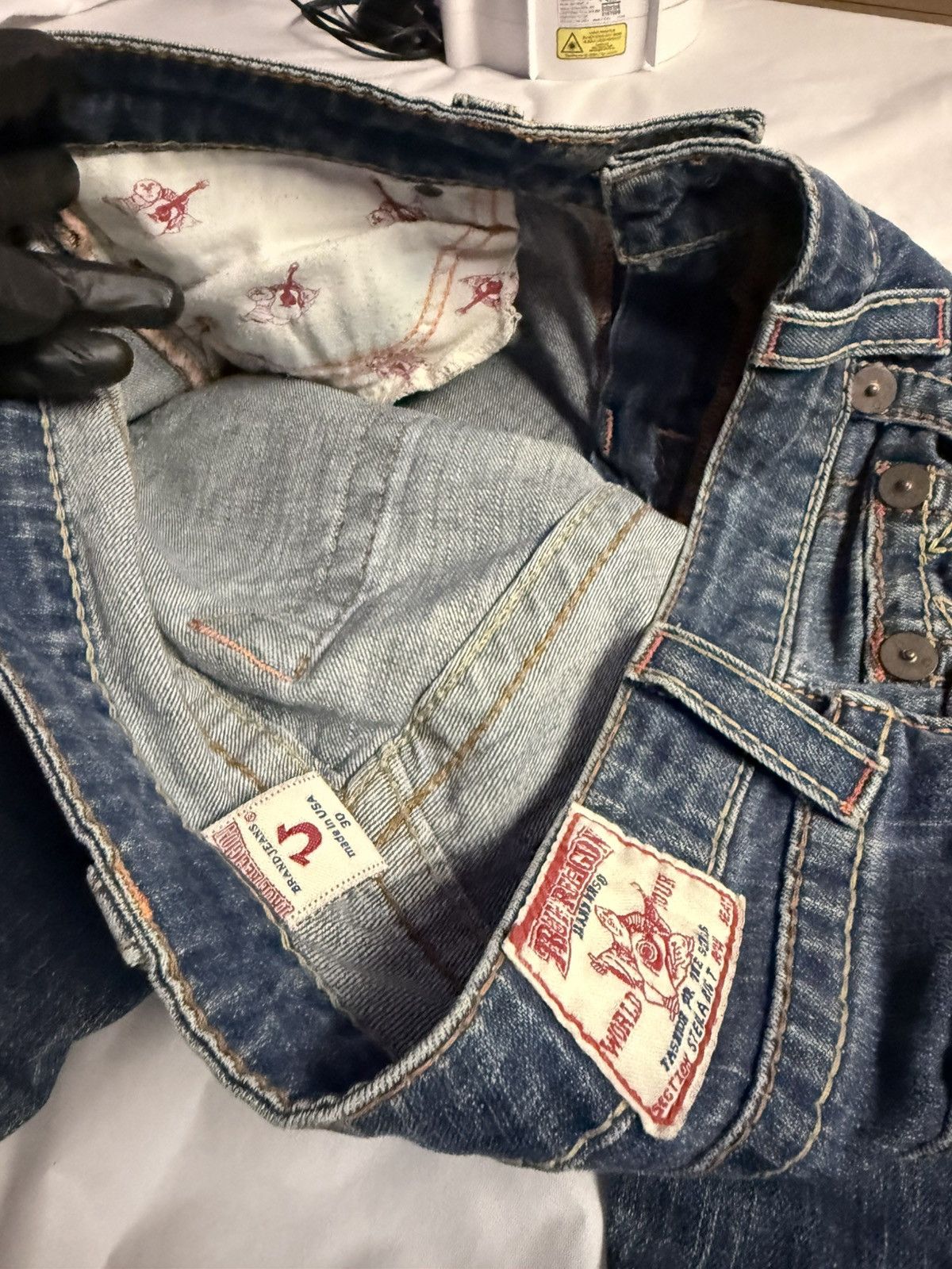 True Religion Vintage Y2K Stella Big T True Religion Aged Denim Jeans Size 30" / US 8 / IT 44 - 21 Thumbnail