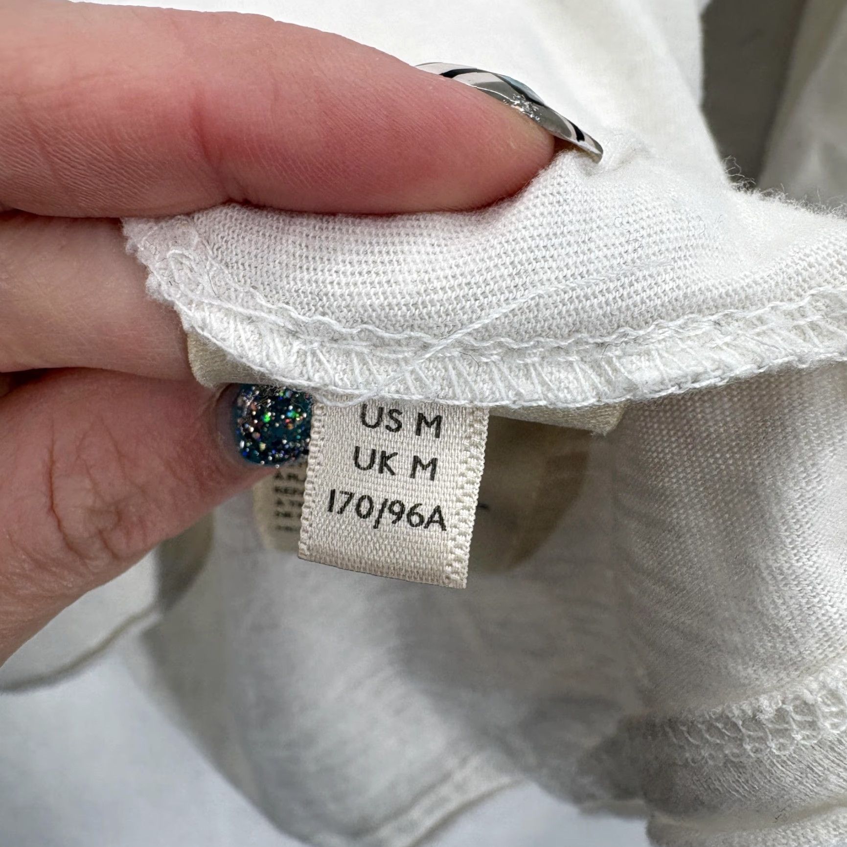 Vintage Maeve Shirt Womens Medium White Ruched Sleeve V Neck Cotton Top Anthropologie Size M / US 6-8 / IT 42-44 - 5 Thumbnail