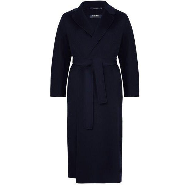 Max Mara MAX MARA Esturia Dark Blue Wool Belted Coat New & Authentic Size S / US 4 / IT 40 - 1 Thumbnail