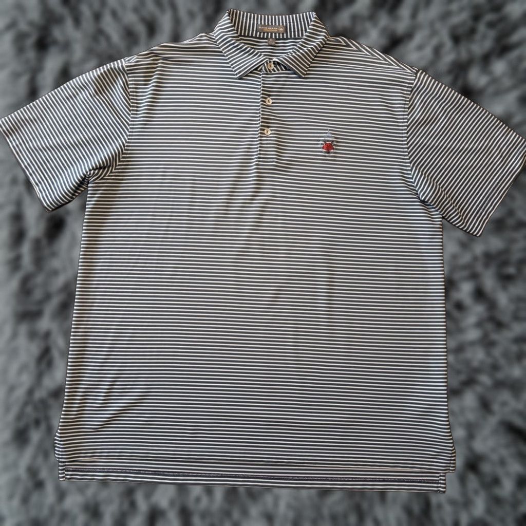 Peter Millar Peter Millar Polo Shirt Striped XL Men Fox Chapel Golf Club Blue White Size US XL / EU 56 / 4 - 1 Thumbnail