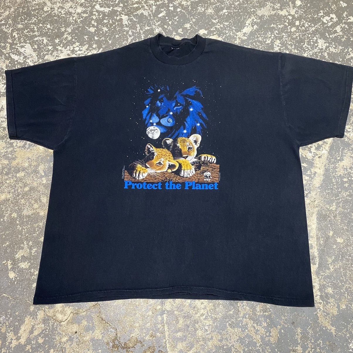 Other Vintage Protect The Planet Cubs Tiger Lion Space TShirt Size US XXL / EU 58 / 5 - 1 Thumbnail