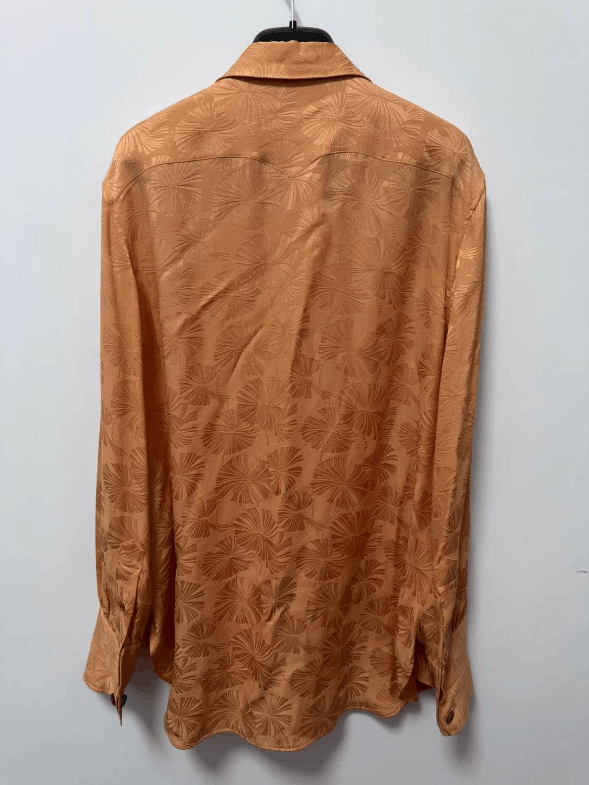 Sz 37 Saint Laurent Paris 20SS Flower Pattern Silk Shirt