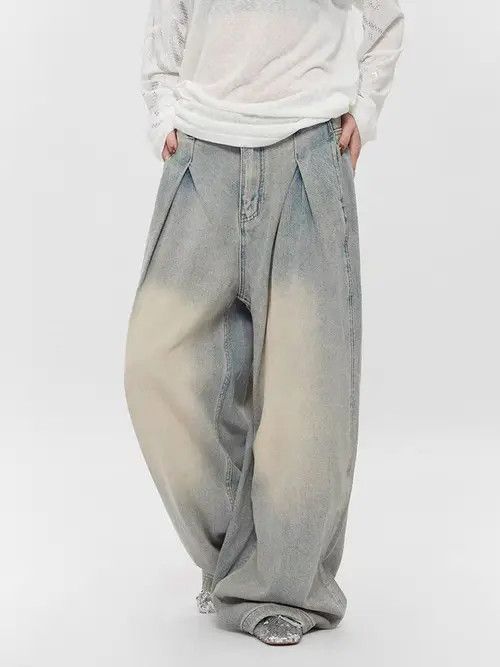 Jean Vintage Washed Lumberjack Street Hip Hop Y2K Jeans Size US 32 / EU 48 - 4 Thumbnail