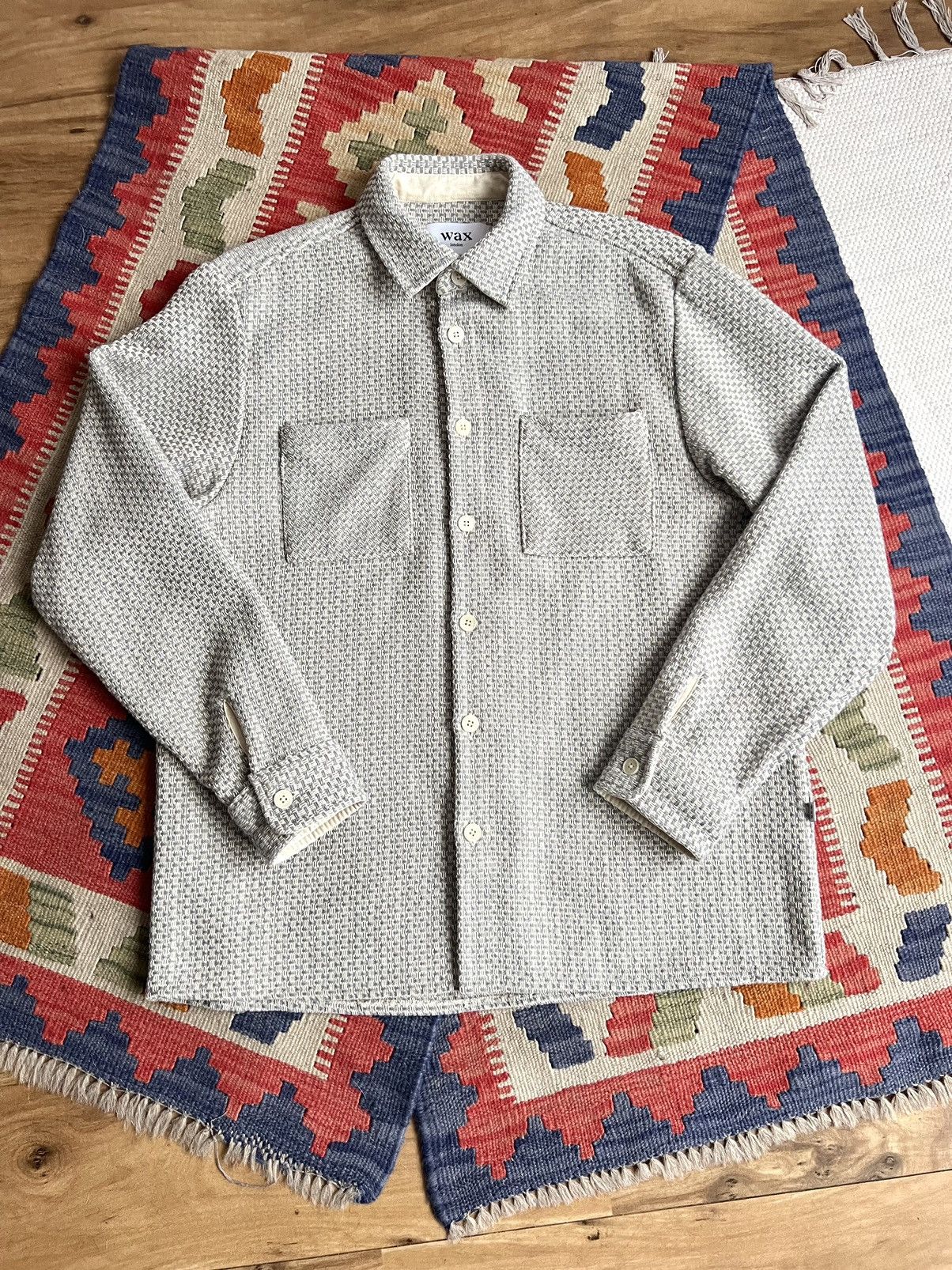 Universal Works Wax London SS24 Stephney Whiting Overshirt Blue Size US L / EU 52-54 / 3 - 8 Thumbnail