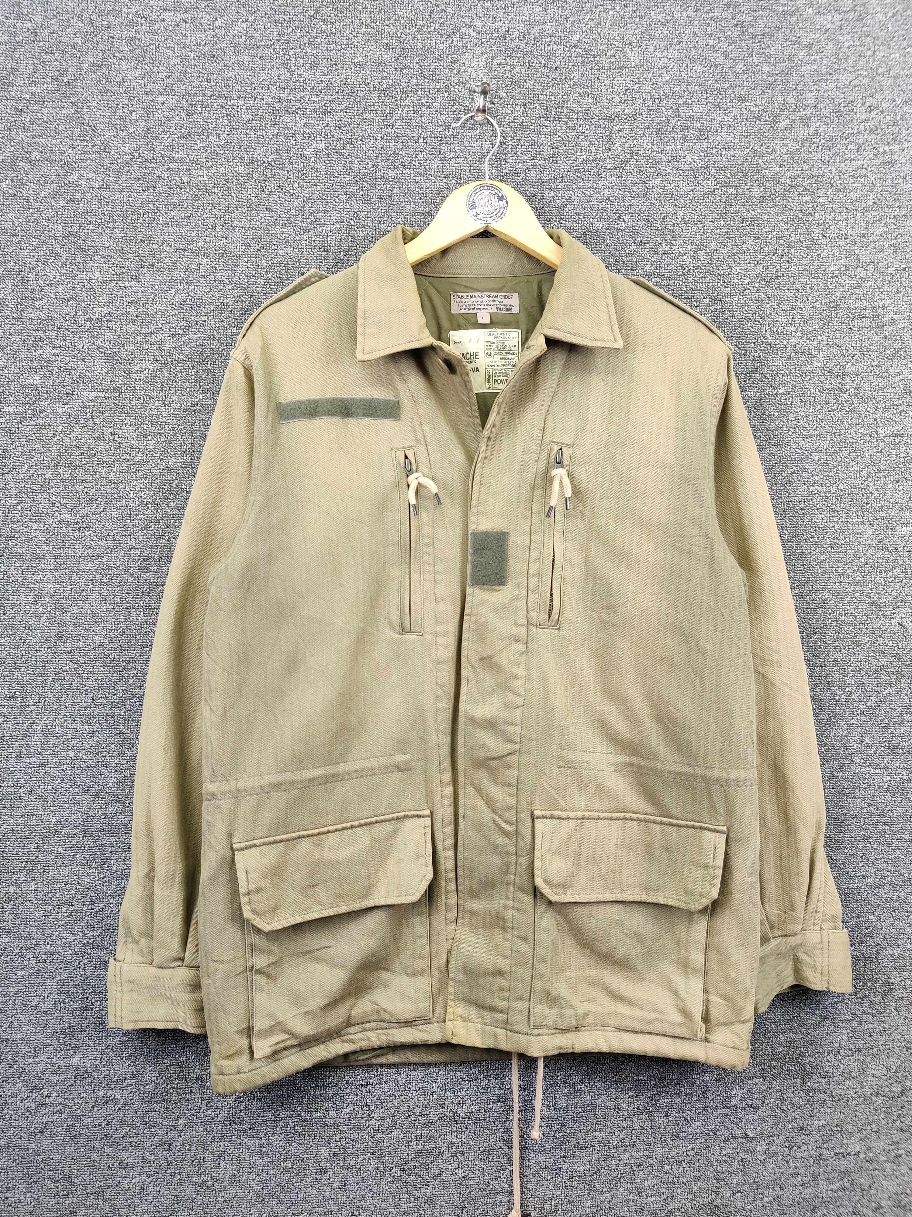 Vintage French Authentic Military Field Jacket Olive Green