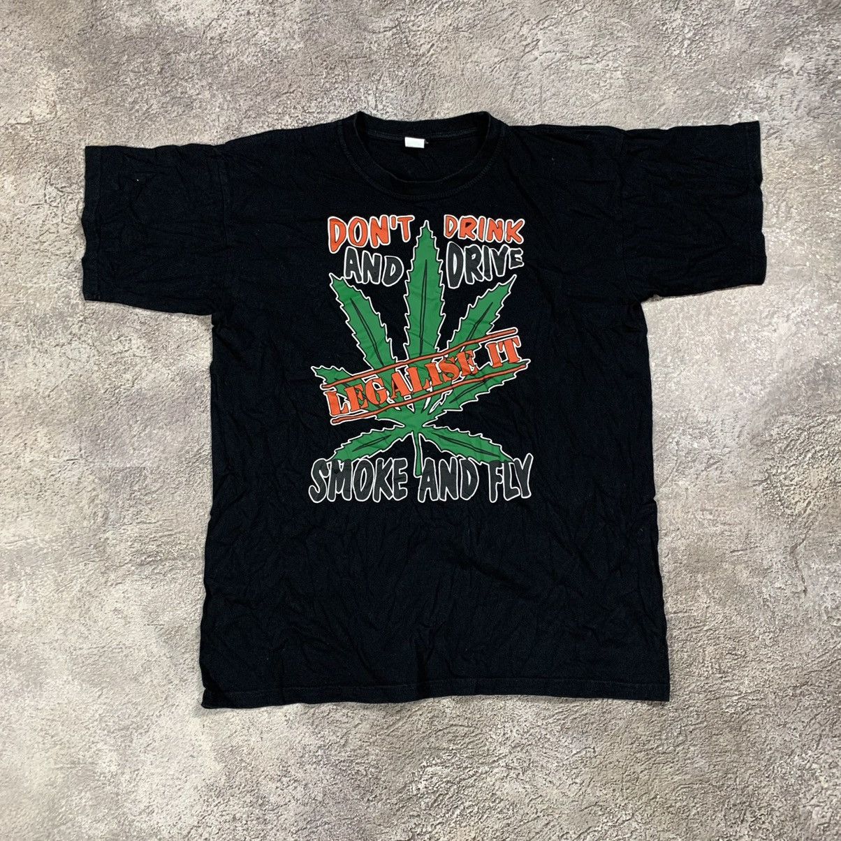 Band Tees vintage y2k humor tee weed drugs crack smoke abstract 90s Size US L / EU 52-54 / 3 - 2 Thumbnail