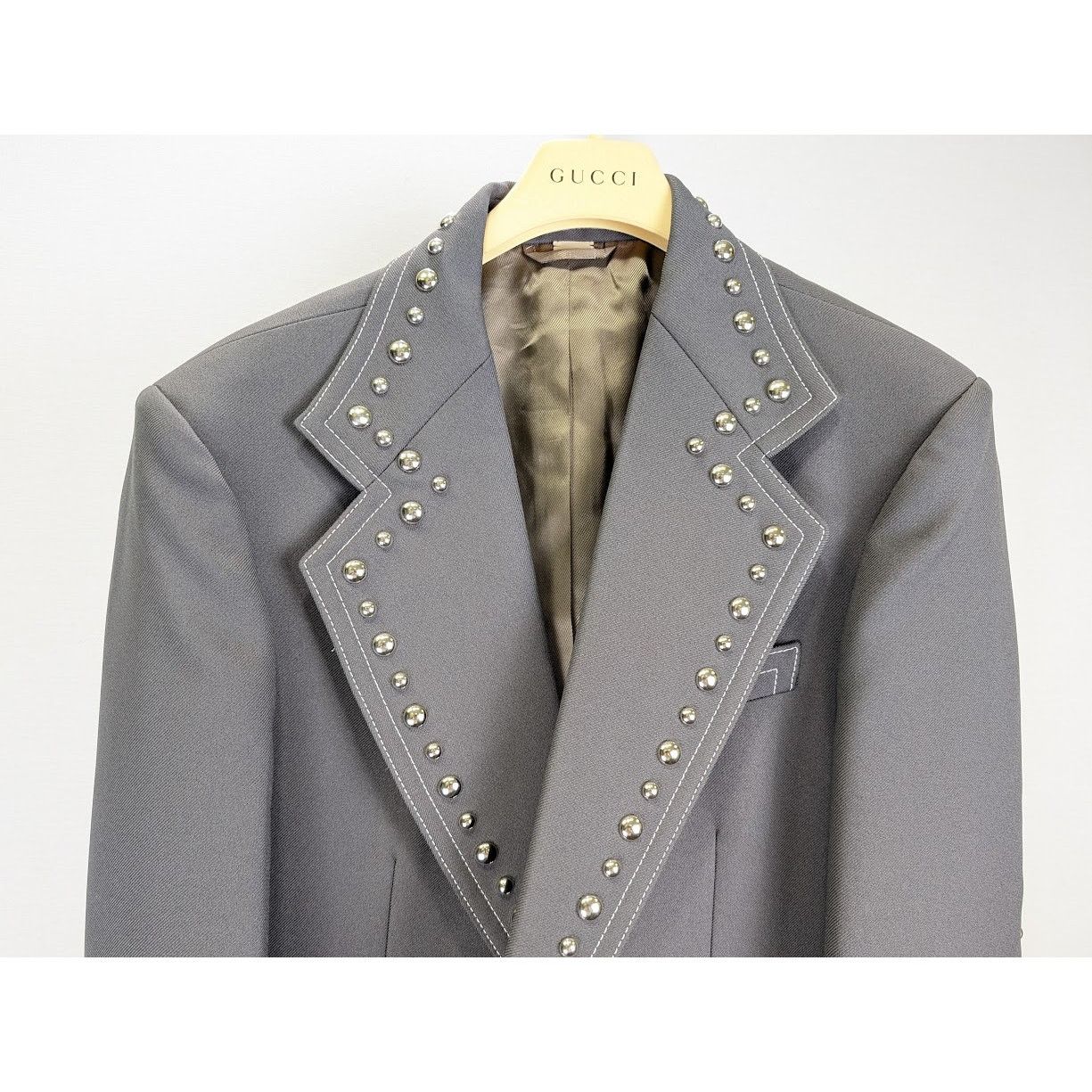 Gucci o1rshd1 Fluid Drill Palace Jacket in Steel Gray Size US L / EU 52-54 / 3 - 4 Thumbnail
