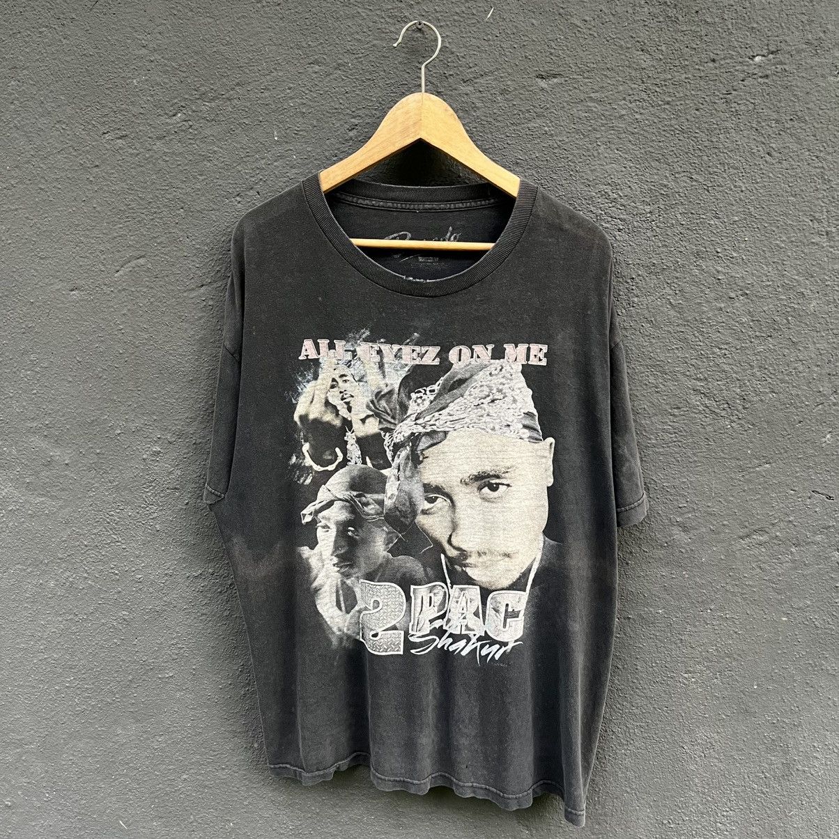 Rap Tees Thrashed Faded Distressed Tupac Rap Tee Size US XL / EU 56 / 4 - 1 Thumbnail