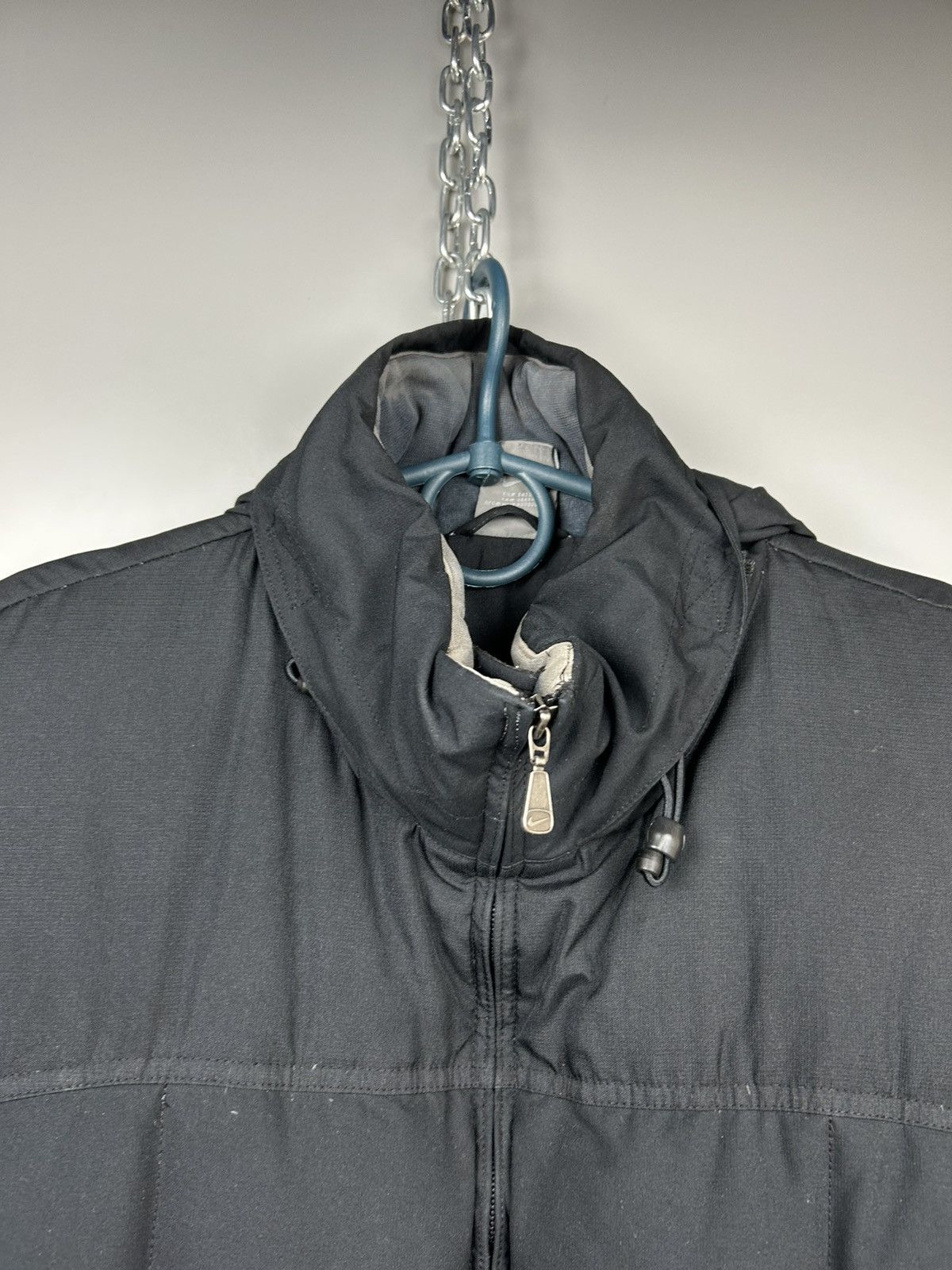 Nike × Vintage Vintage Y2K Nike Drill Black Puffer Down Vest Size US XXL / EU 58 / 5 - 4 Thumbnail