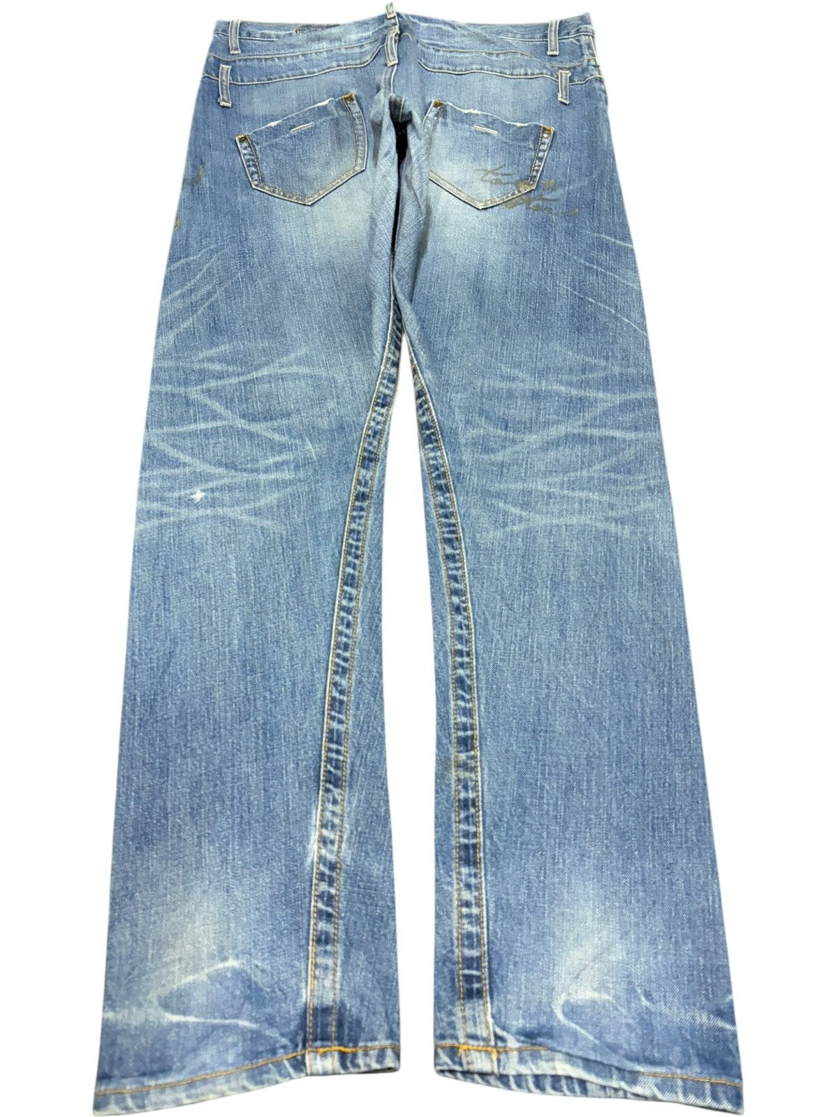 Edwin Vintage Japanese Brand Printed Distressed Jeans Size 33" - 2 Thumbnail