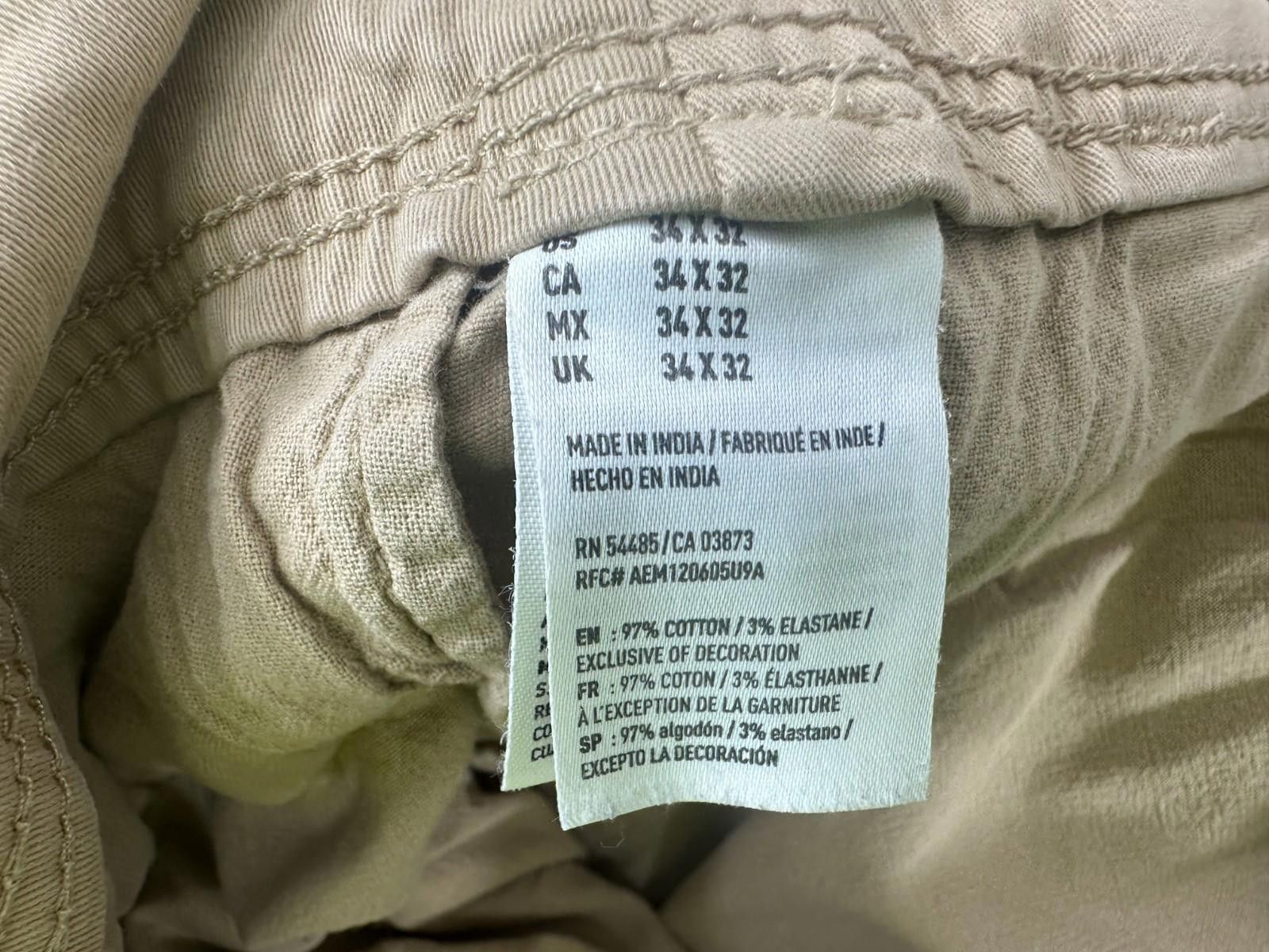 American Eagle Outfitters American Eagle Men 34/32 Extreme Flex Relaxed Straight Chino Size US 34 / EU 50 - 8 Thumbnail