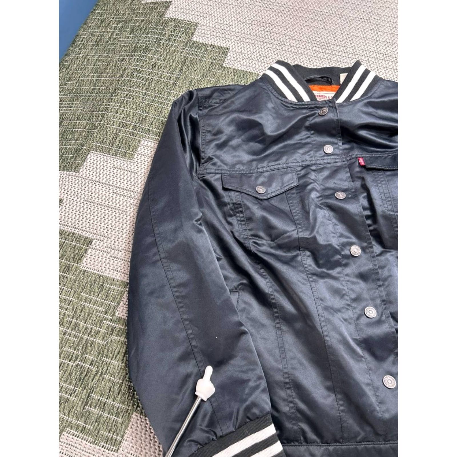 Levi's Levi's Trucker Bomber Jacket Womens 1X Satin Black Logo Vintage No Size XL / US 12-14 / IT 48-50 - 6 Thumbnail