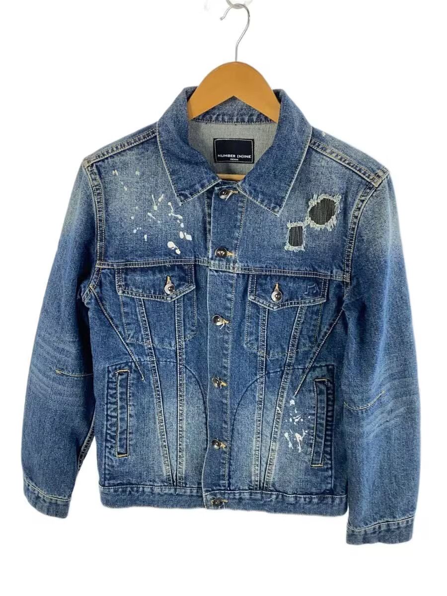 Number (N)ine Distressed Paint Denim Jacket Size US S / EU 44-46 / 1 - 1 Thumbnail