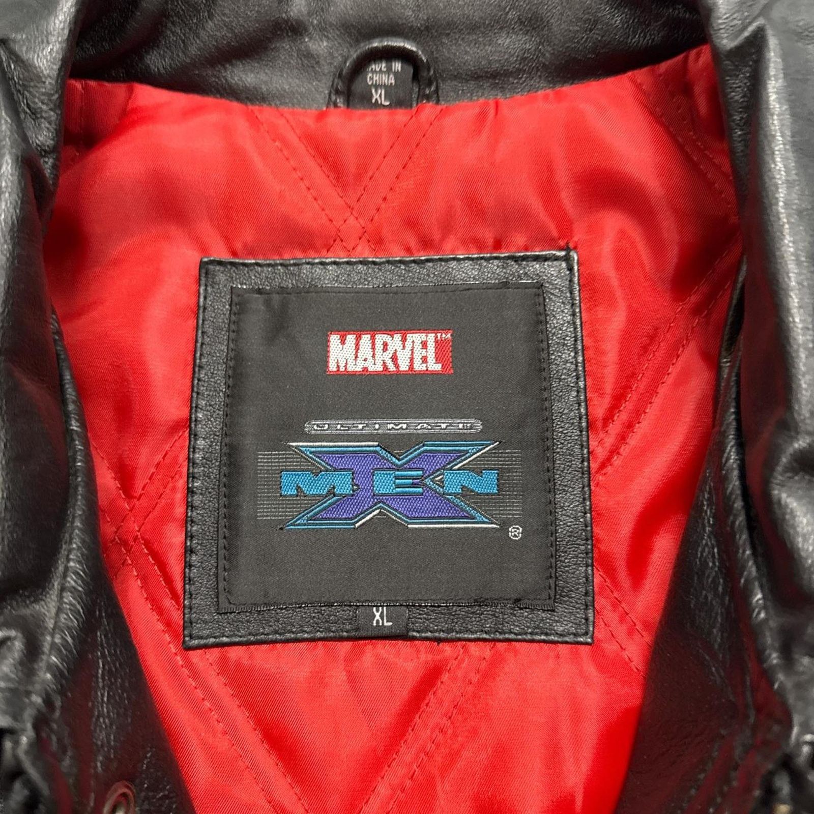 Marvel Comics × Vintage Vintage 2002 Marvel Wolverine Ultimate X-Men Leather Jacket Size US XL / EU 56 / 4 - 5 Thumbnail