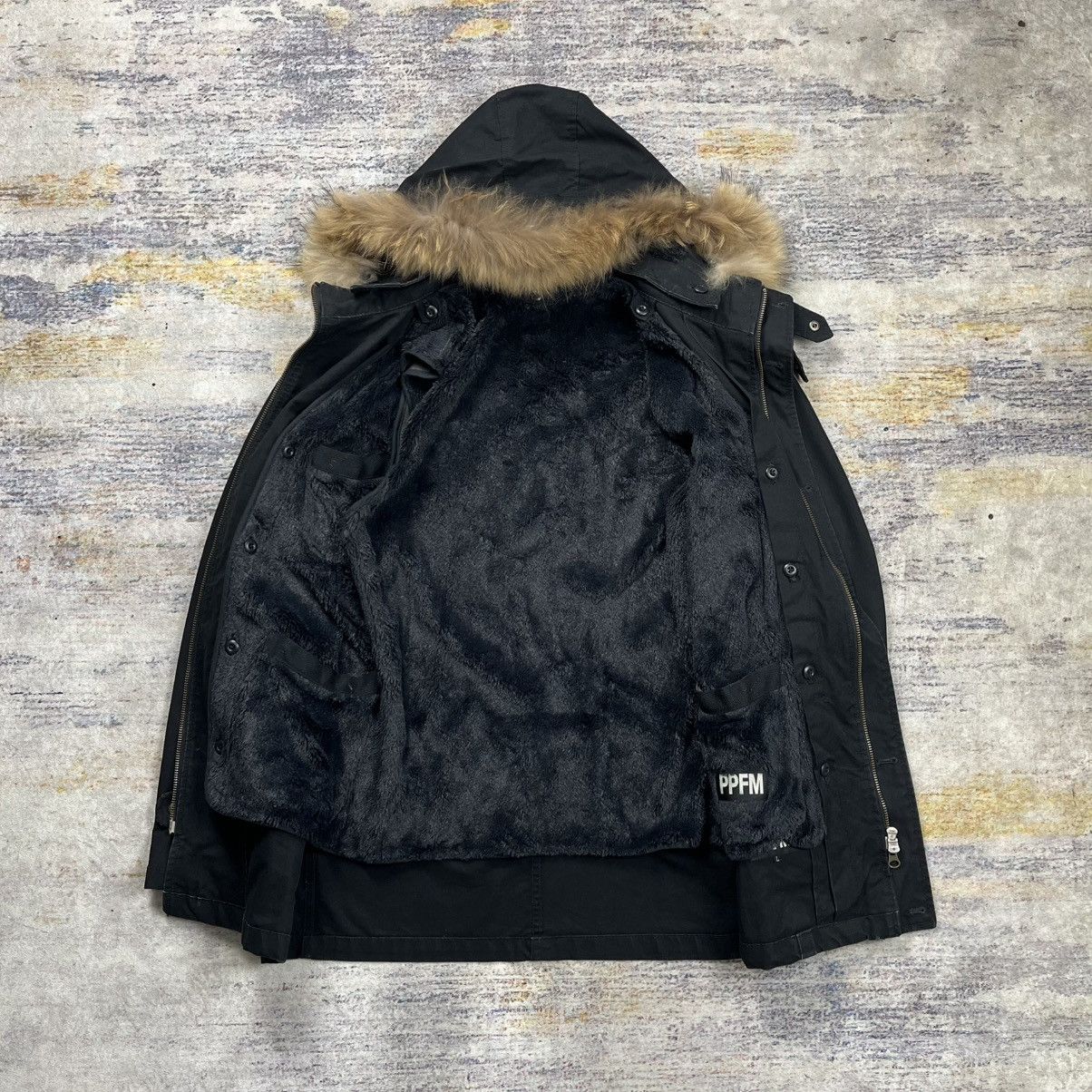 PPFM Ppfm double zipper fur bondage parka jacket vkei style Size US L / EU 52-54 / 3 - 11 Thumbnail