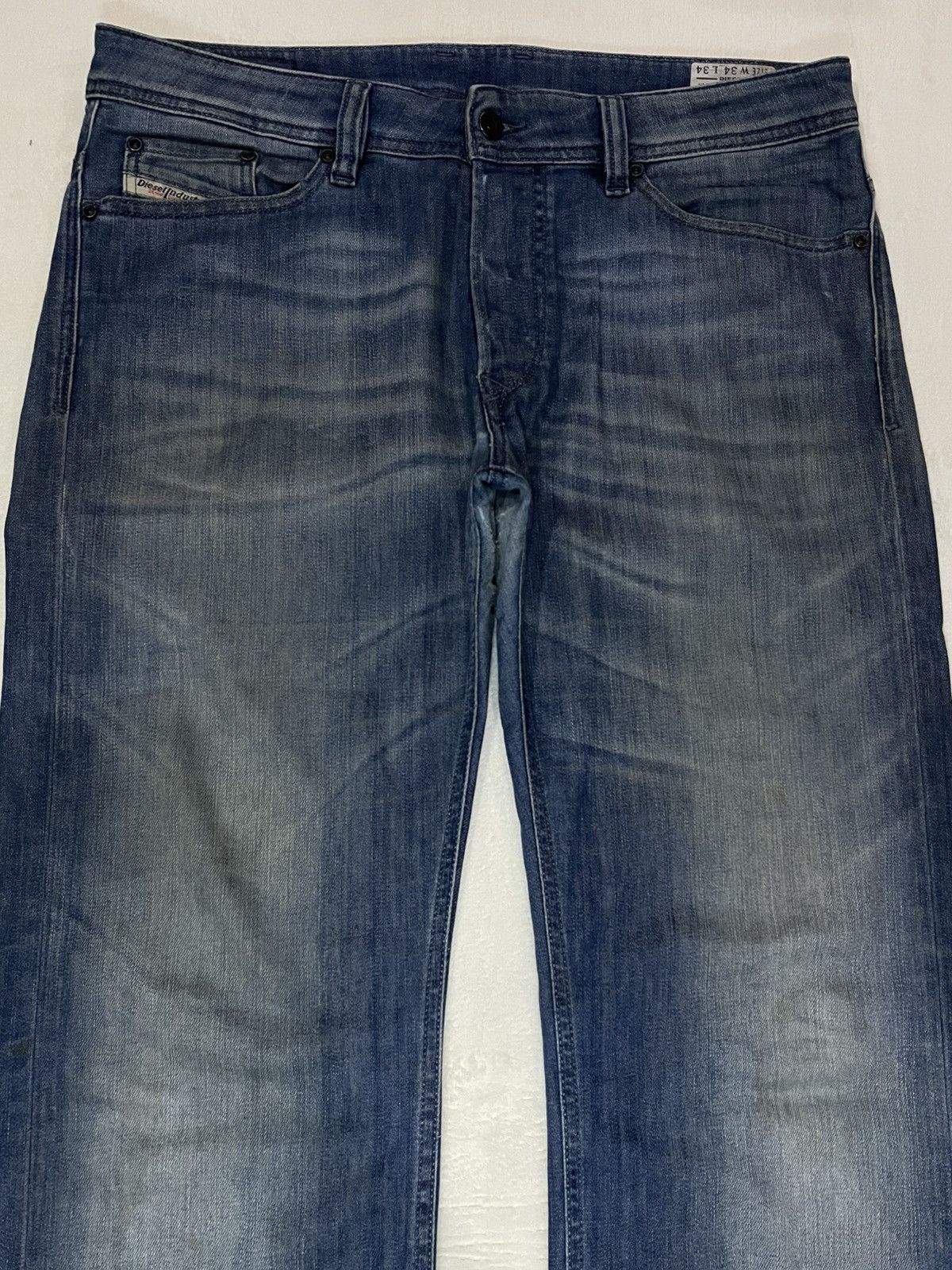 Diesel Vintage Mudwash Faded Regular Straight Dark Blue Jeans Size US 36 / EU 52 - 2 Thumbnail