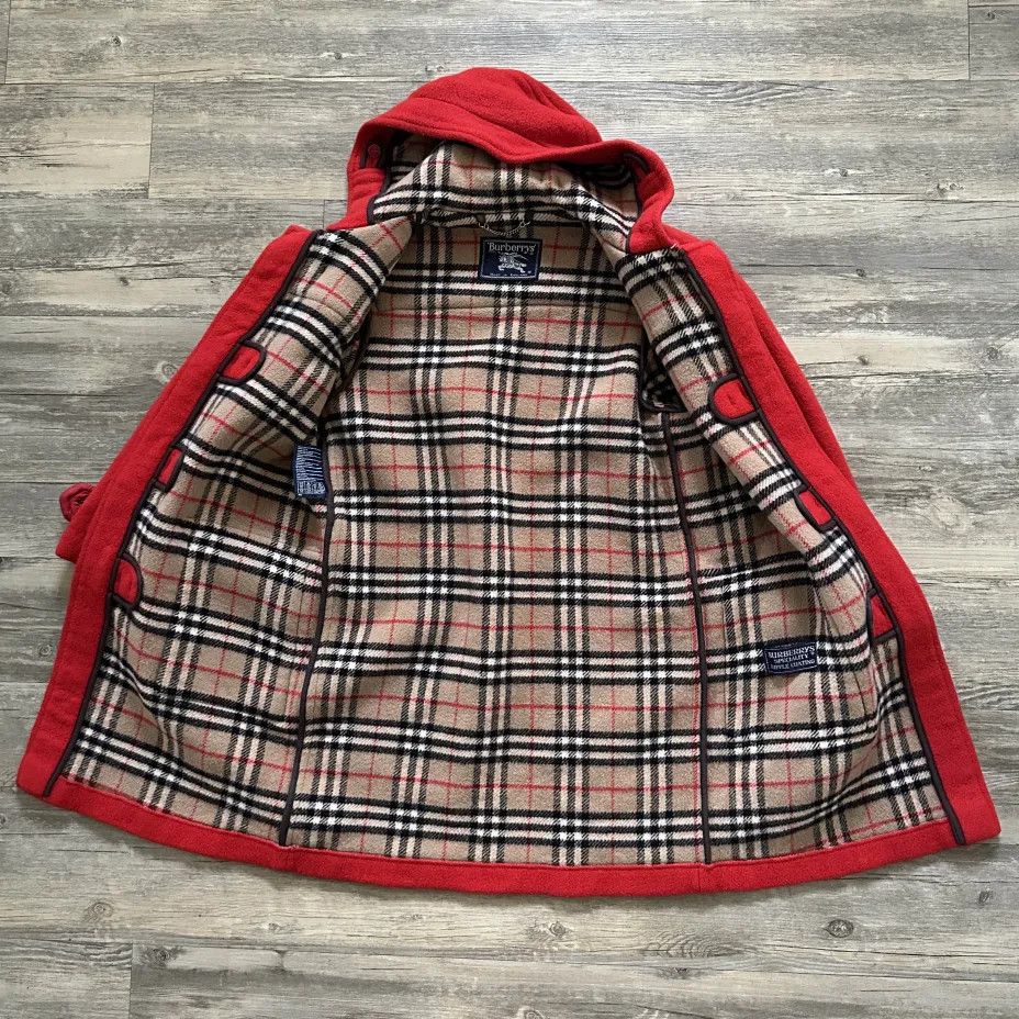 Burberry Burberry Red Wool Pea Coat Speciality Duffle Coating Jacket Size M / US 6-8 / IT 42-44 - 7 Thumbnail