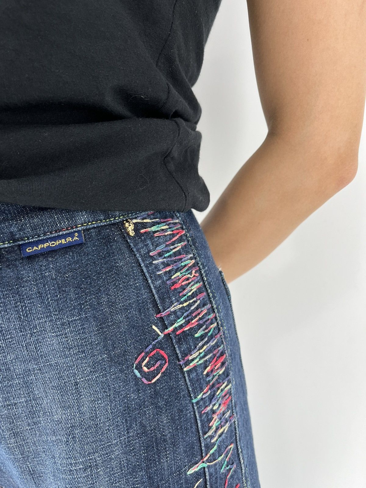 Other Vintage Cappopera 90s Designer Denim Pants All Over Prints Size 27" / US 4 / IT 40 - 8 Thumbnail