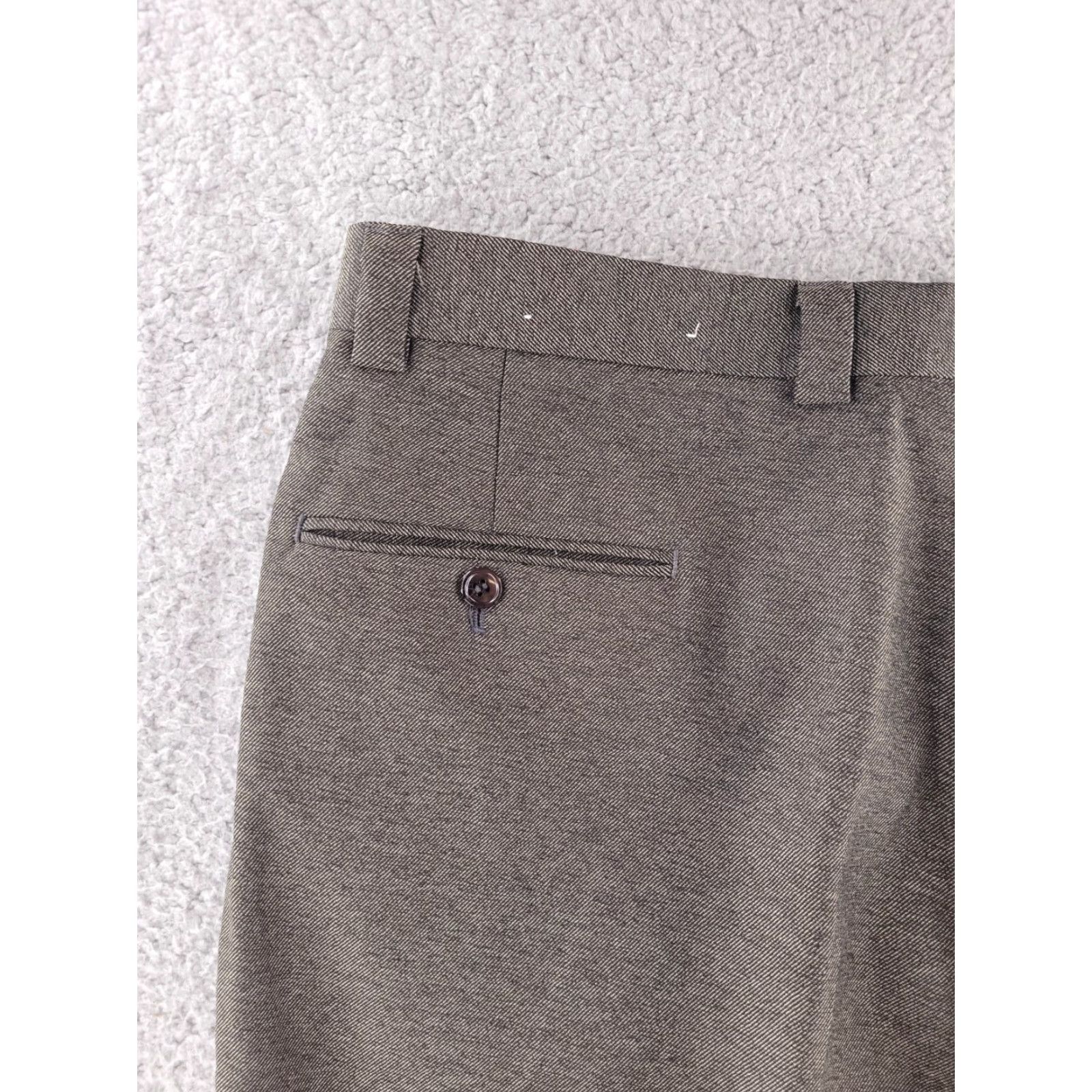 Vintage Falcone Dress Pants Mens 38x28 Relaxed Baggy Fit Brown Polyester Pants Mens 38 Brown Falcone Dress Pants Size US 38 / EU 54 - 7 Thumbnail