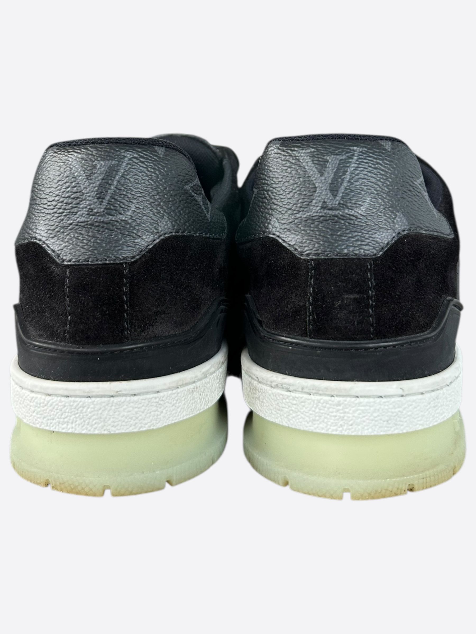 Louis Vuitton Louis Vuitton Black Monogram Eclipse Suede Trainers Size US 7 / EU 40 - 4 Thumbnail