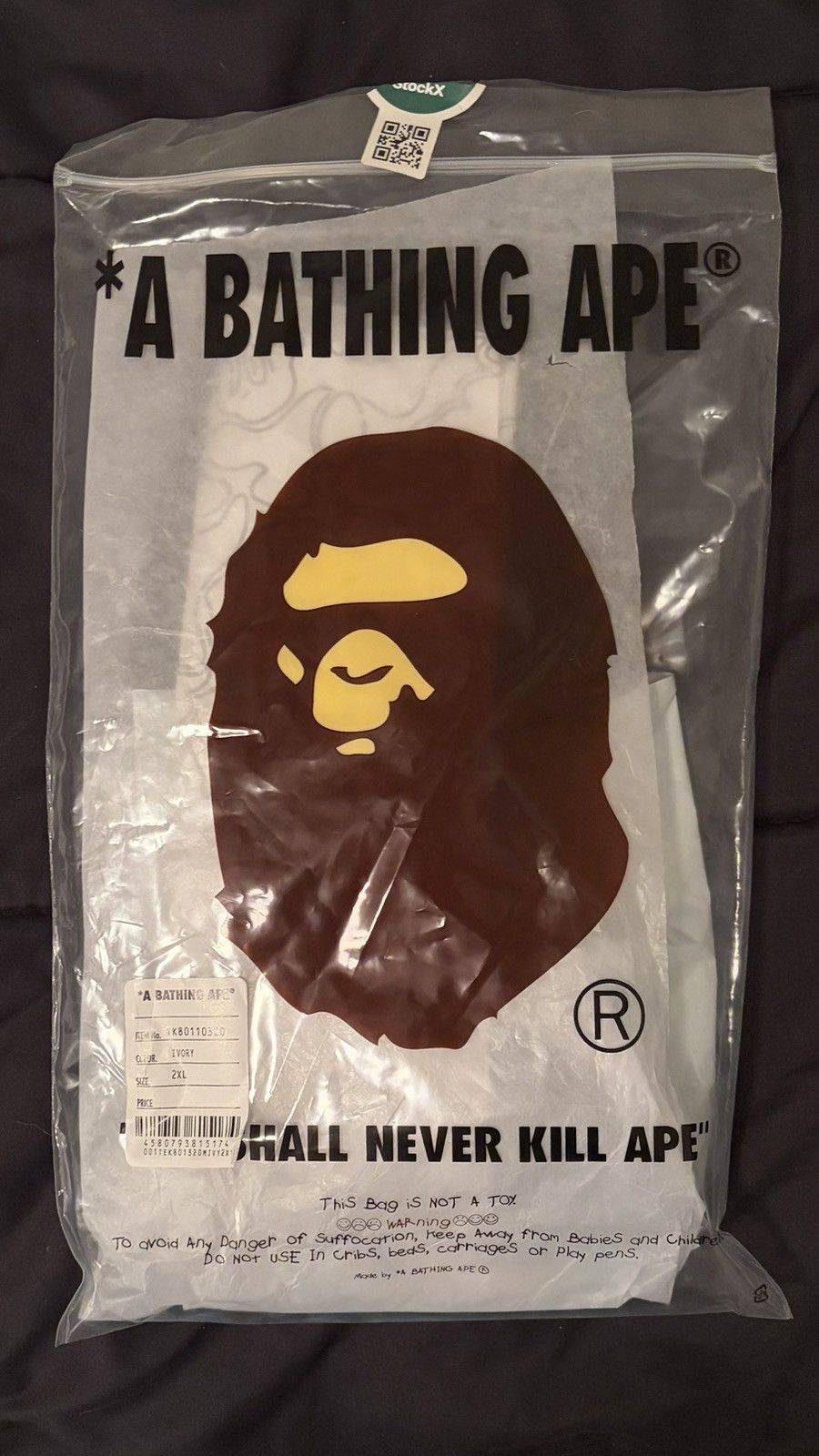 Bape Authentic BAPE Screen Print College Relaxed Fit Tee Size US XXL / EU 58 / 5 - 8 Thumbnail