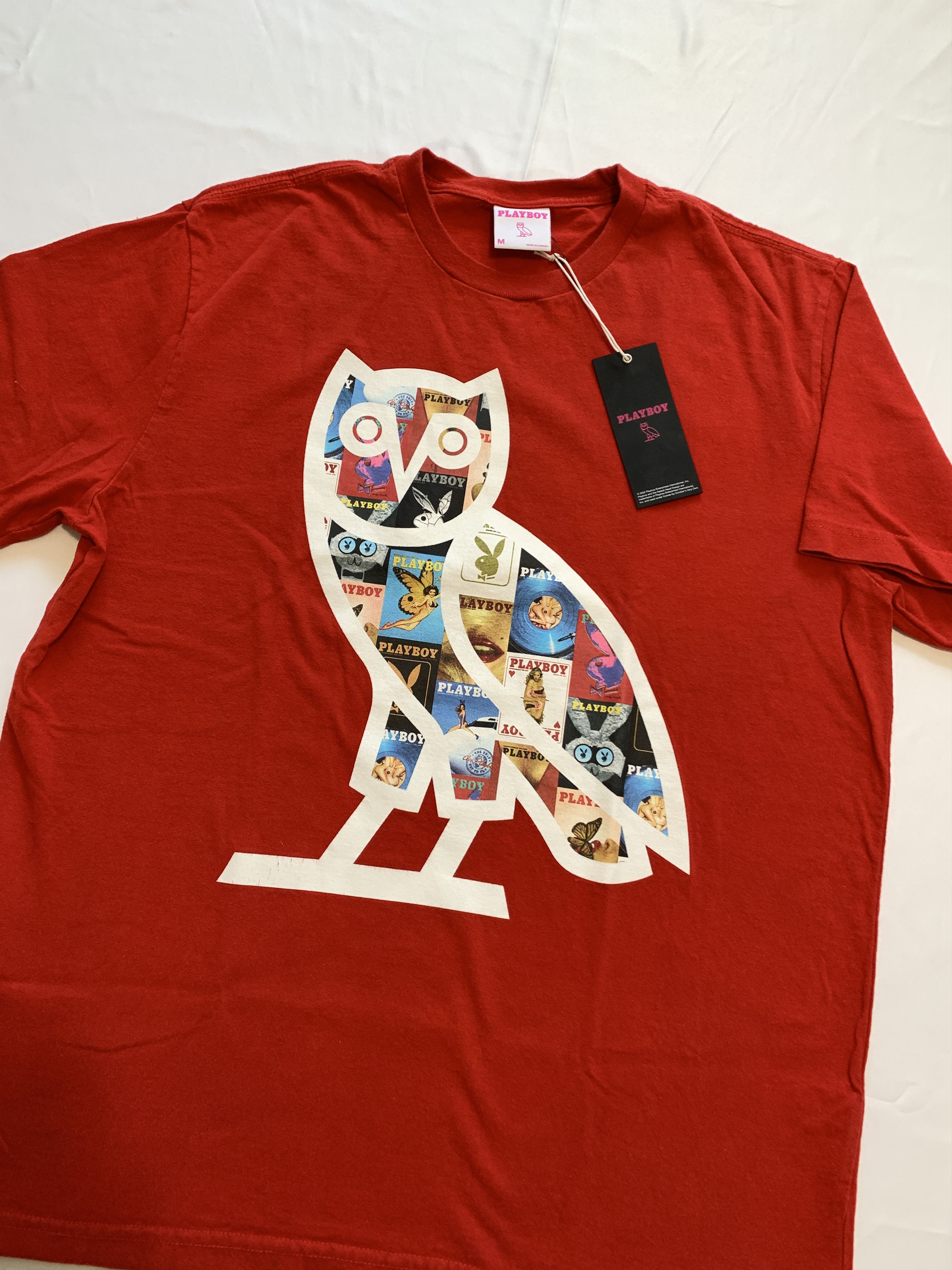 Drake OVO x PLAYBOY MAGAZINE OG OWL T-SHIRT TEE Size US M / EU 48-50 / 2 - 5 Thumbnail
