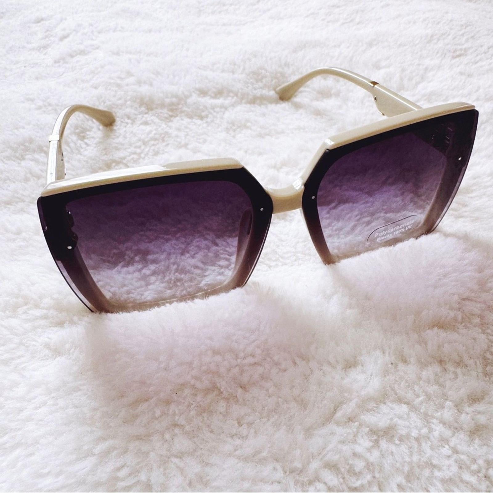 Other Gloria Cream Square Oversized Sunglasses Size ONE SIZE - 3 Thumbnail