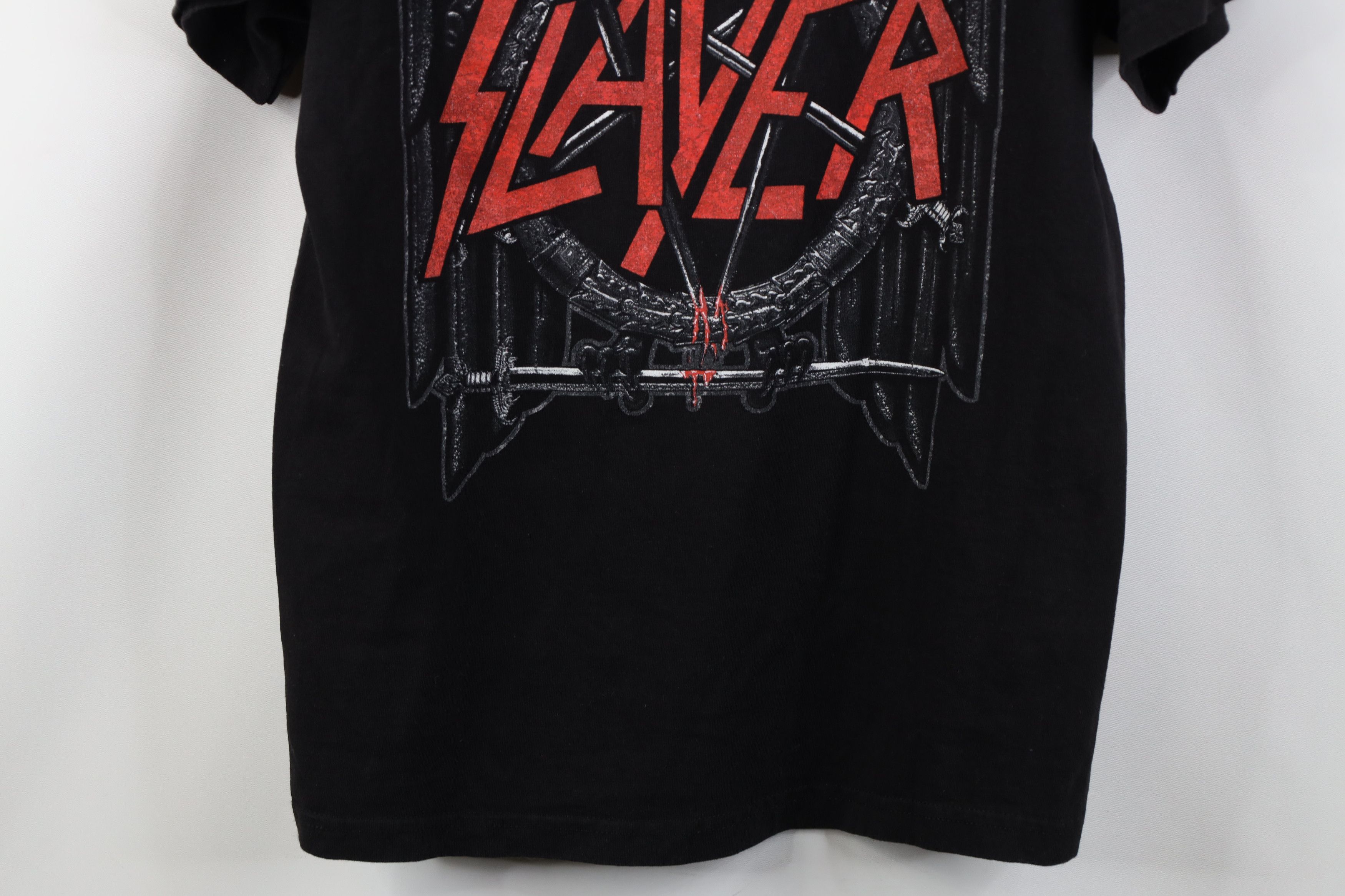 Vintage Retro Y2K Spell Out Slayer Band Short Sleeve T-Shirt Black Size US M / EU 48-50 / 2 - 3 Thumbnail