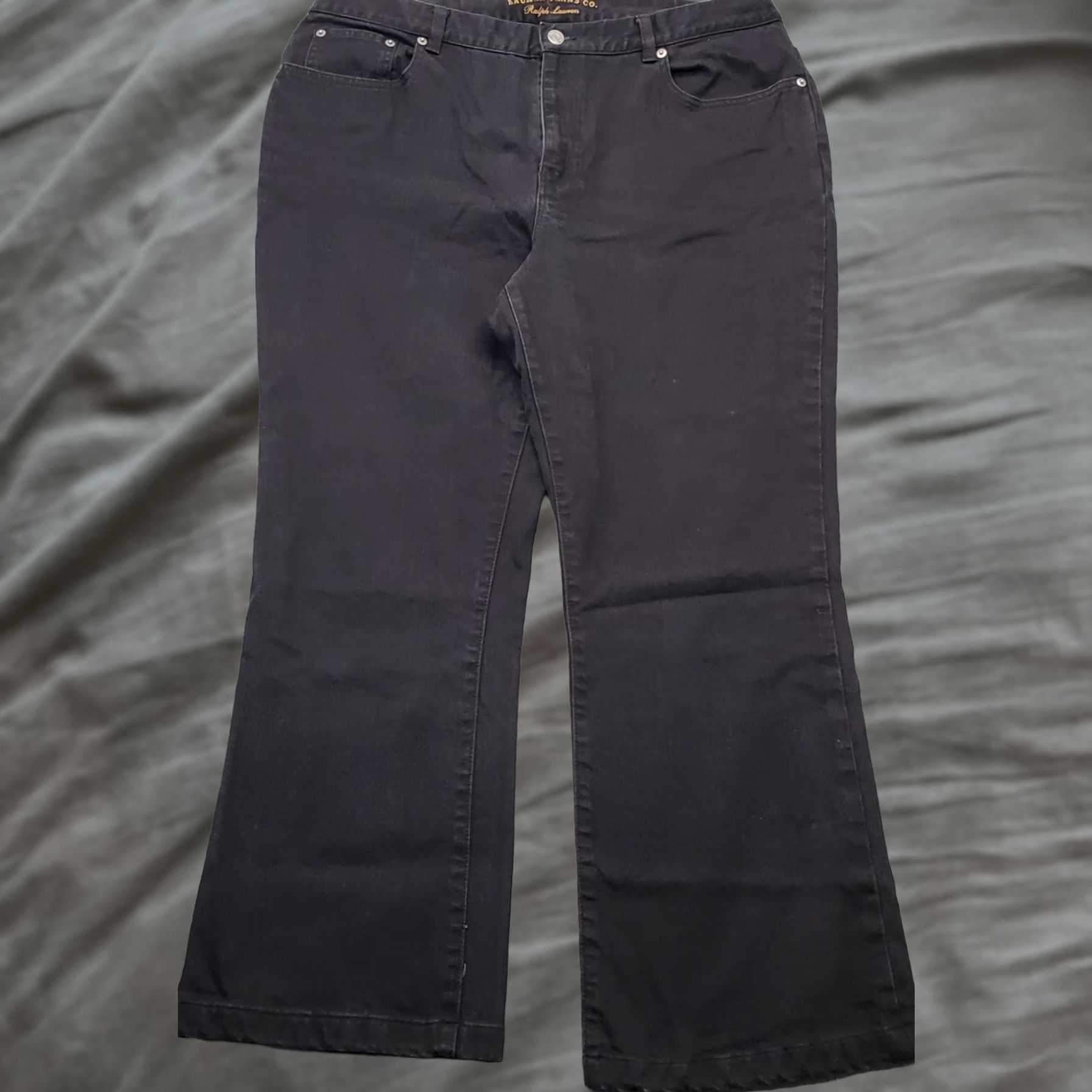 Denime Lauren Jeans Co. Bootcut Jeans Womens 16 Black Denim Y2k Streetwear Shirt Size 38" / US 16 / IT 52 - 1 Thumbnail