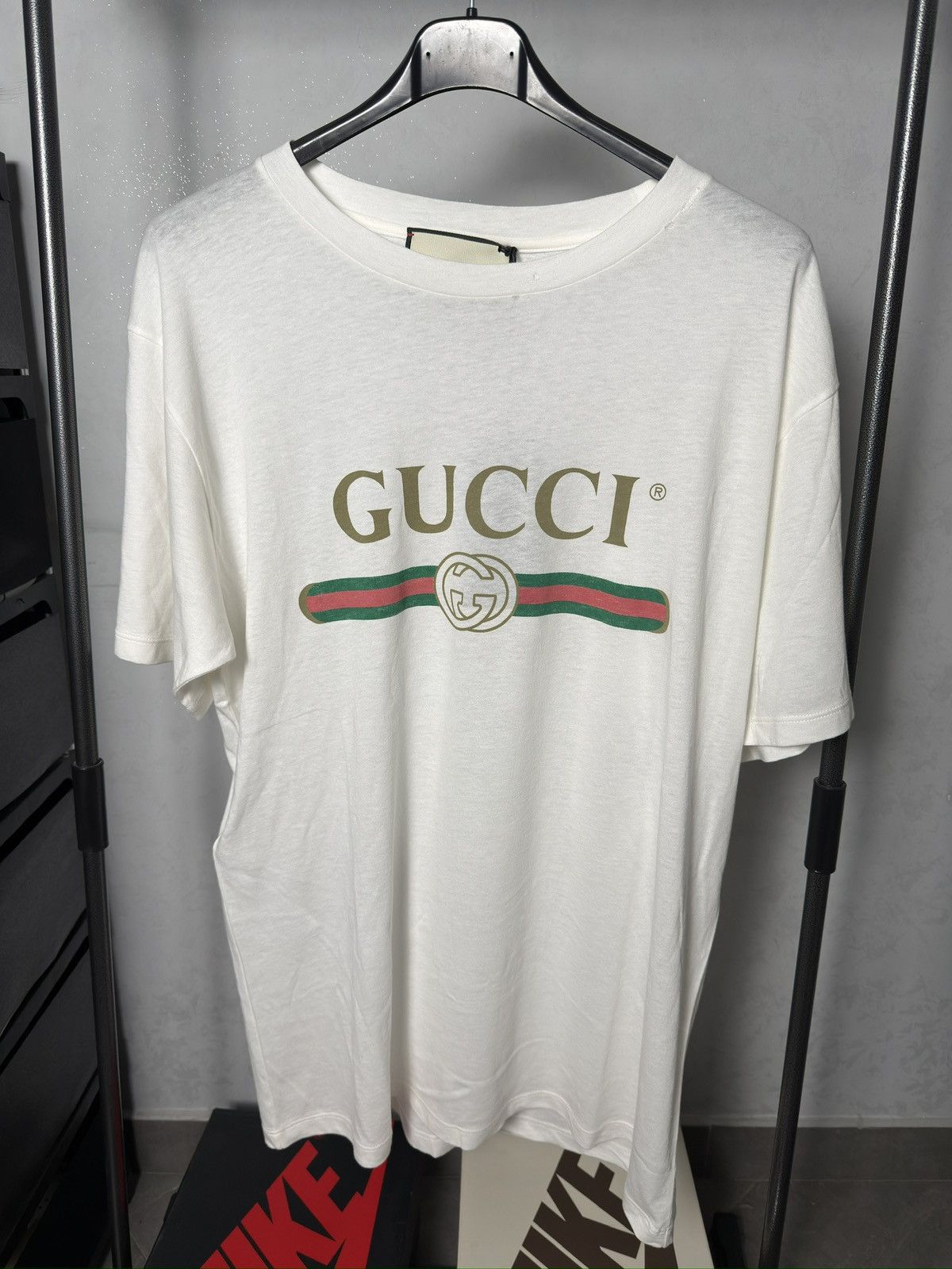 Gucci Gucci T-Shirt Distressed Gucci Logo M Size US M / EU 48-50 / 2 - 1 Thumbnail